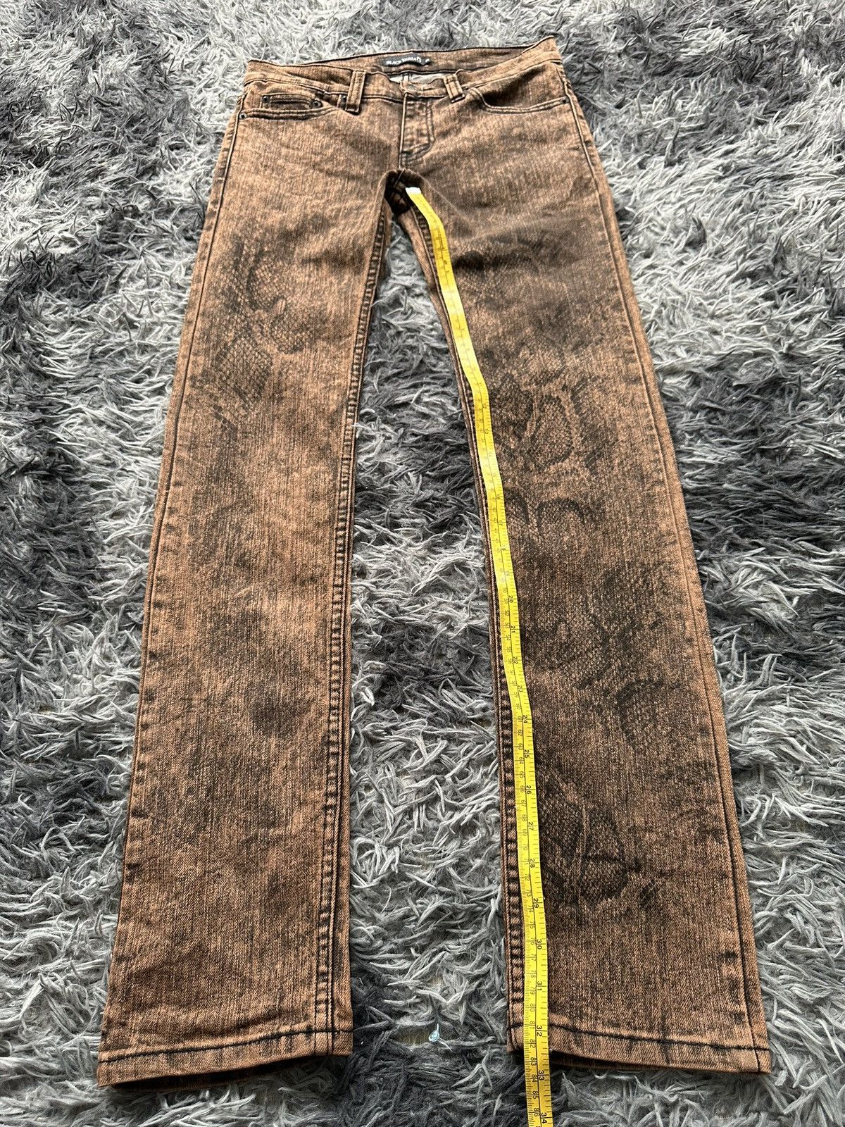 If Six Was Nine Y2k Black Varia mudmax snakeskin goth denim Size US 30 / EU 46 - 18 Thumbnail