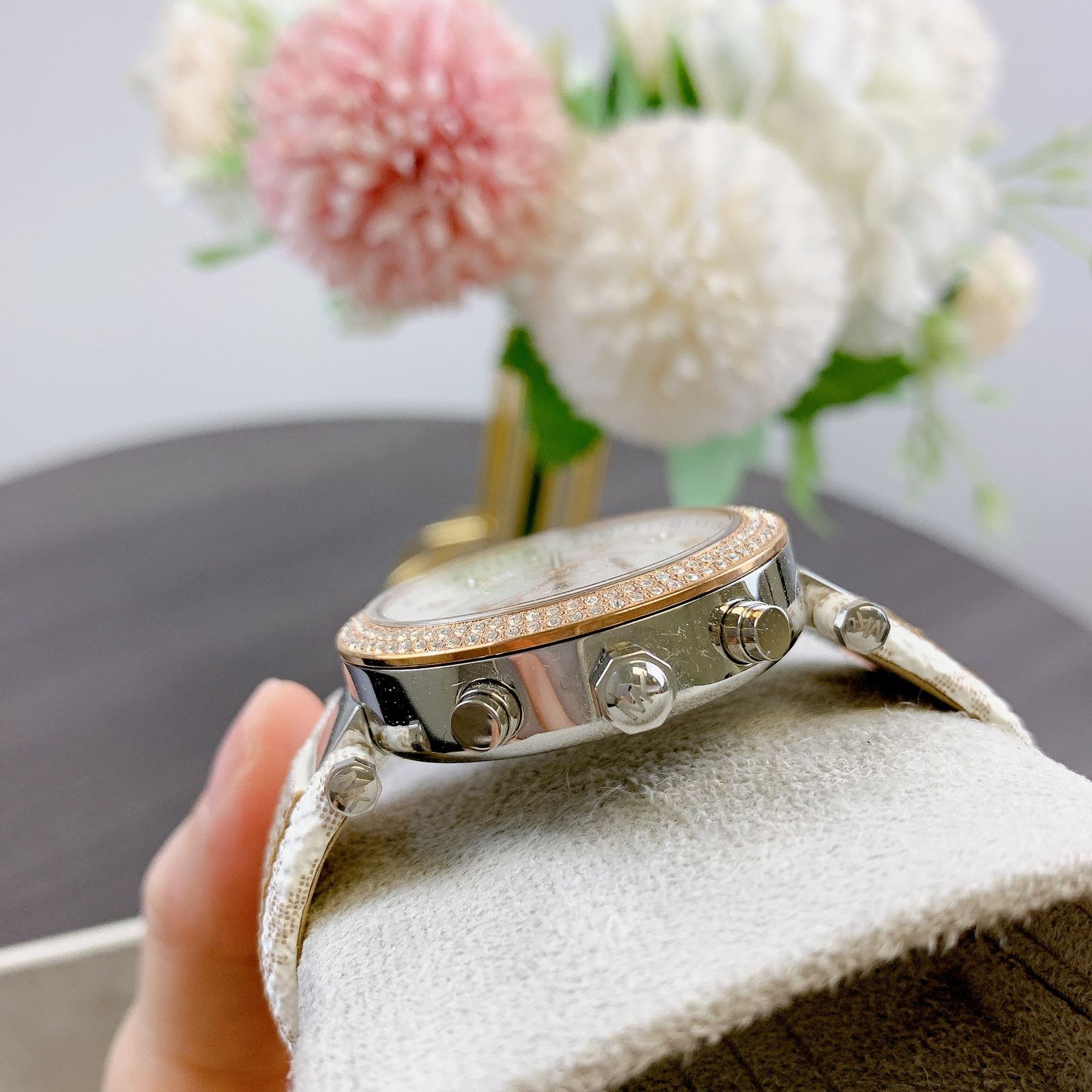 Michael Kors Michael Kors MK6950 Parker Chronograph Camel PVC Leather Size ONE SIZE - 8 Thumbnail