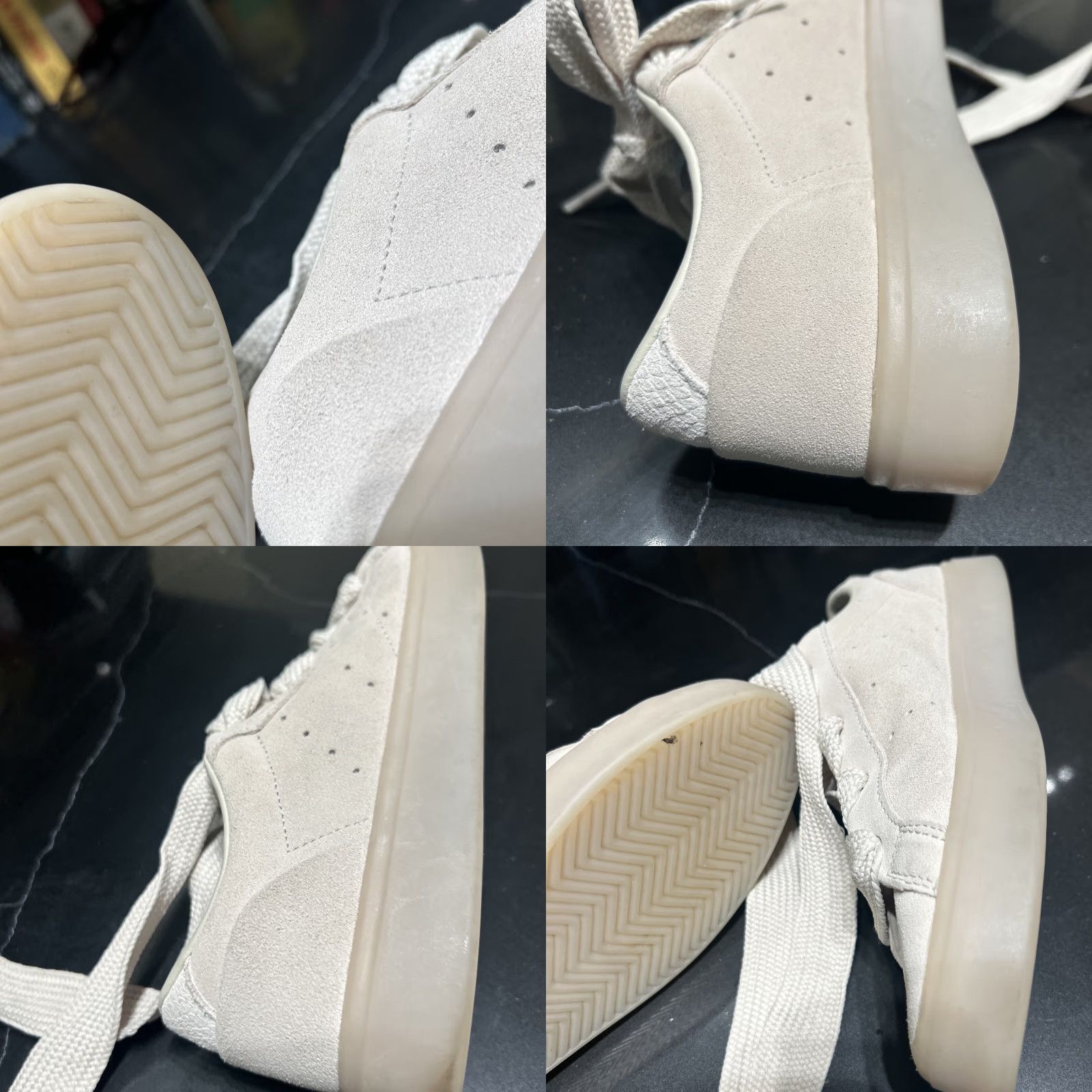 Adidas Adidas Sleek Sneakers Womens Cream Suede Lace Up White Leather Casual sneakers - US 8 / UK 6.5 / EU 40 - Excellent Cond Womens Sneakers Size US 7 / IT 37 - 10 Thumbnail