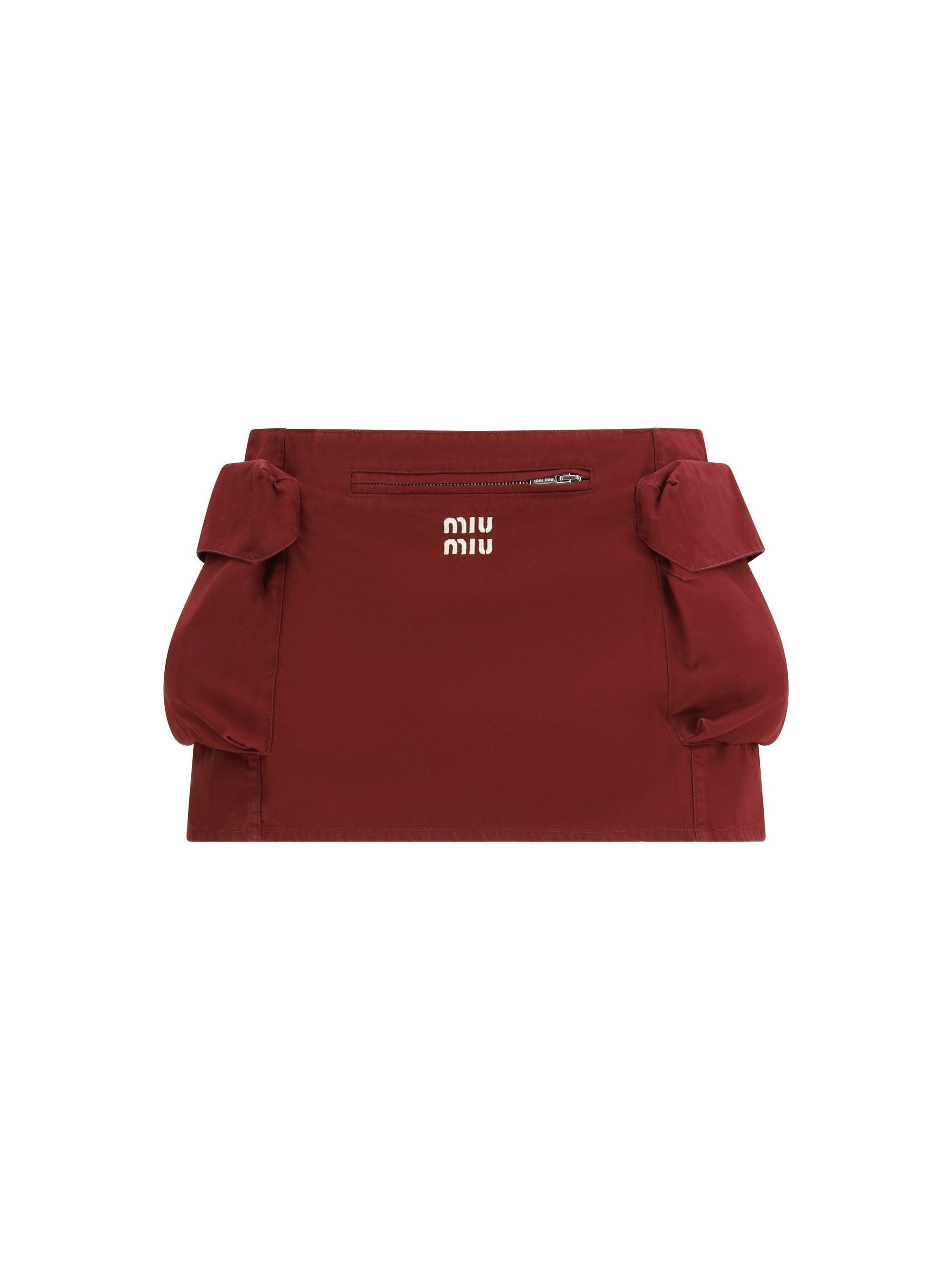 Miu Miu Cotton mini Skirt Size 28" / US 6 / IT 42 - 1 Thumbnail
