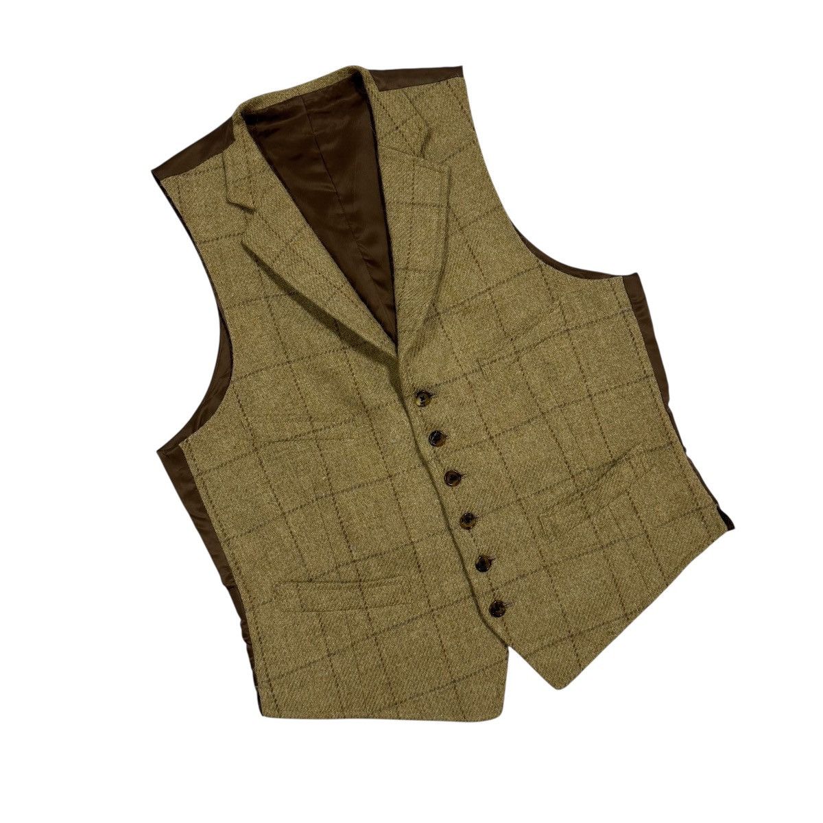 RRL Ralph Lauren Polo RL Tartan Wool Vest Jacket Size 38L - 6 Thumbnail