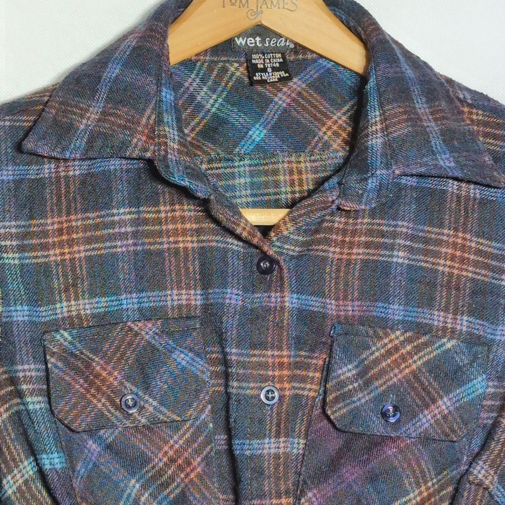 Other Vintage Wet Seal Sz S Plaid Button-Up Shirt with Smocked Wa Size S / US 4 / IT 40 - 3 Thumbnail
