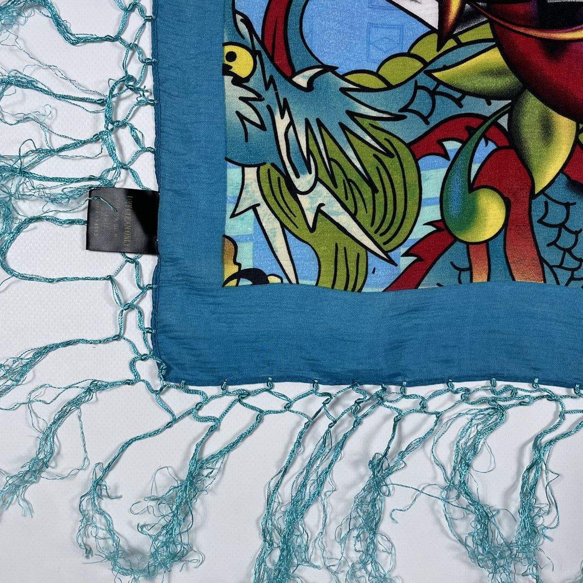 Ed Hardy Ed Hardy Christian Audigier Silk Scarf “Death or glory “ Size ONE SIZE - 8 Thumbnail