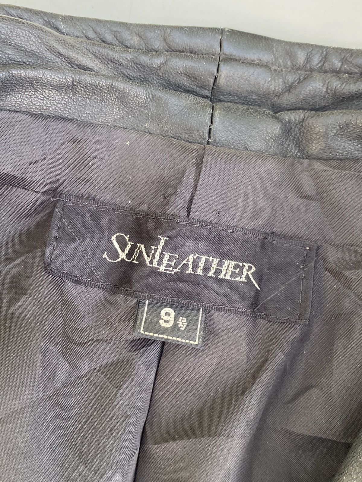 Japanese Brand × Vintage Vtg Leather Jacket Sun Leather Size M / US 6-8 / IT 42-44 - 10 Thumbnail