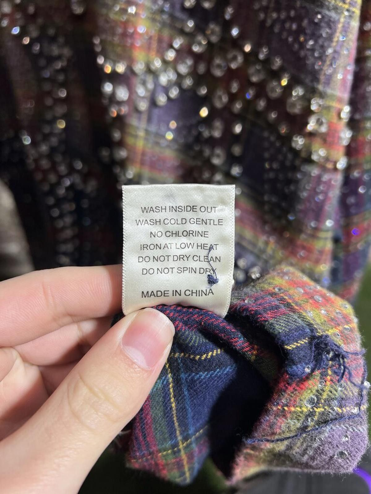 Other Vale State Rhinestone Flannel Multi Color Sz. XL Size US XL / EU 56 / 4 - 5 Thumbnail