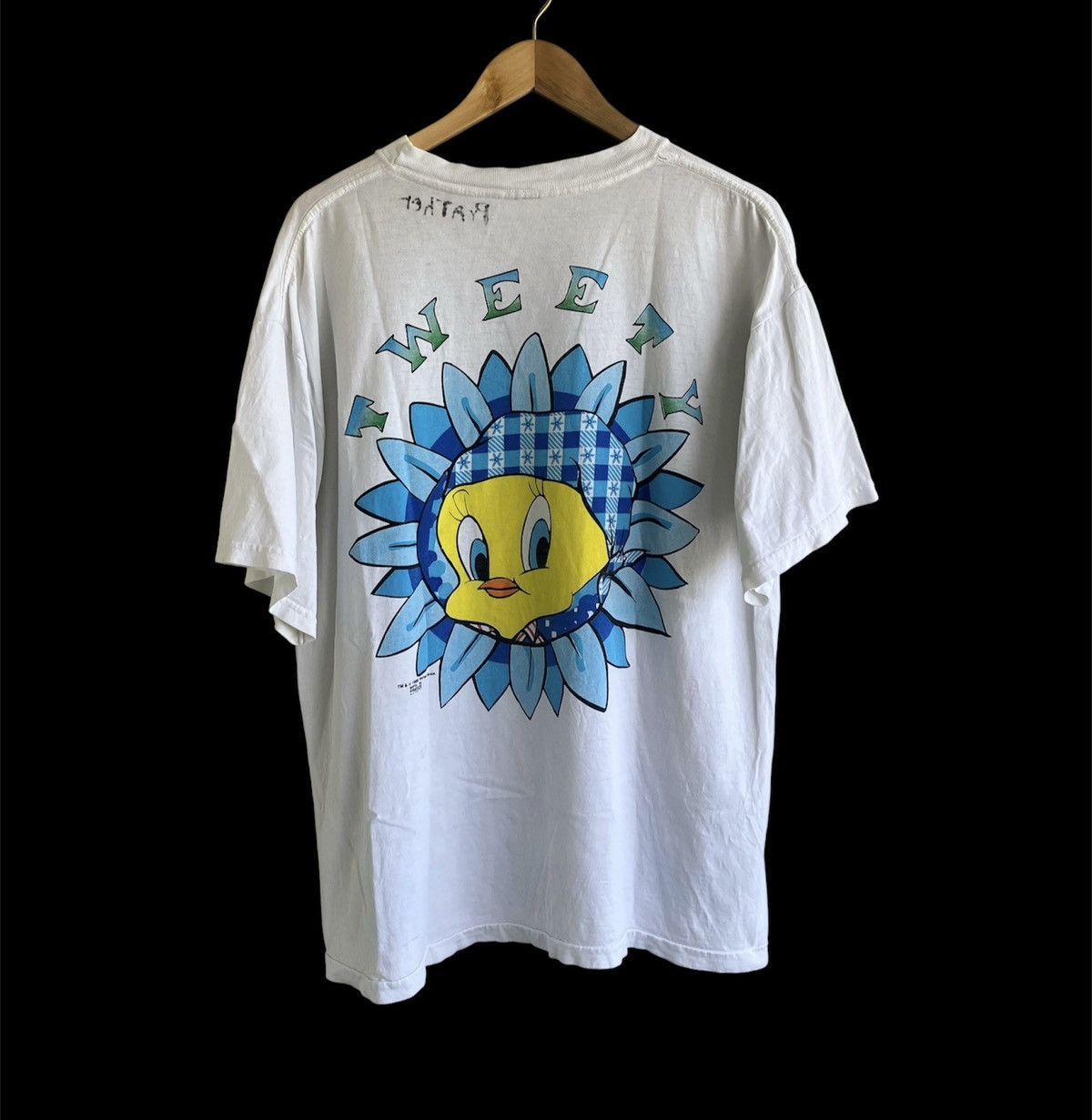 Vintage 1995 Looney Toons Tweety & Sylvester T-Shirt AOP 90s Vintage Size US XL / EU 56 / 4 - 2 Thumbnail