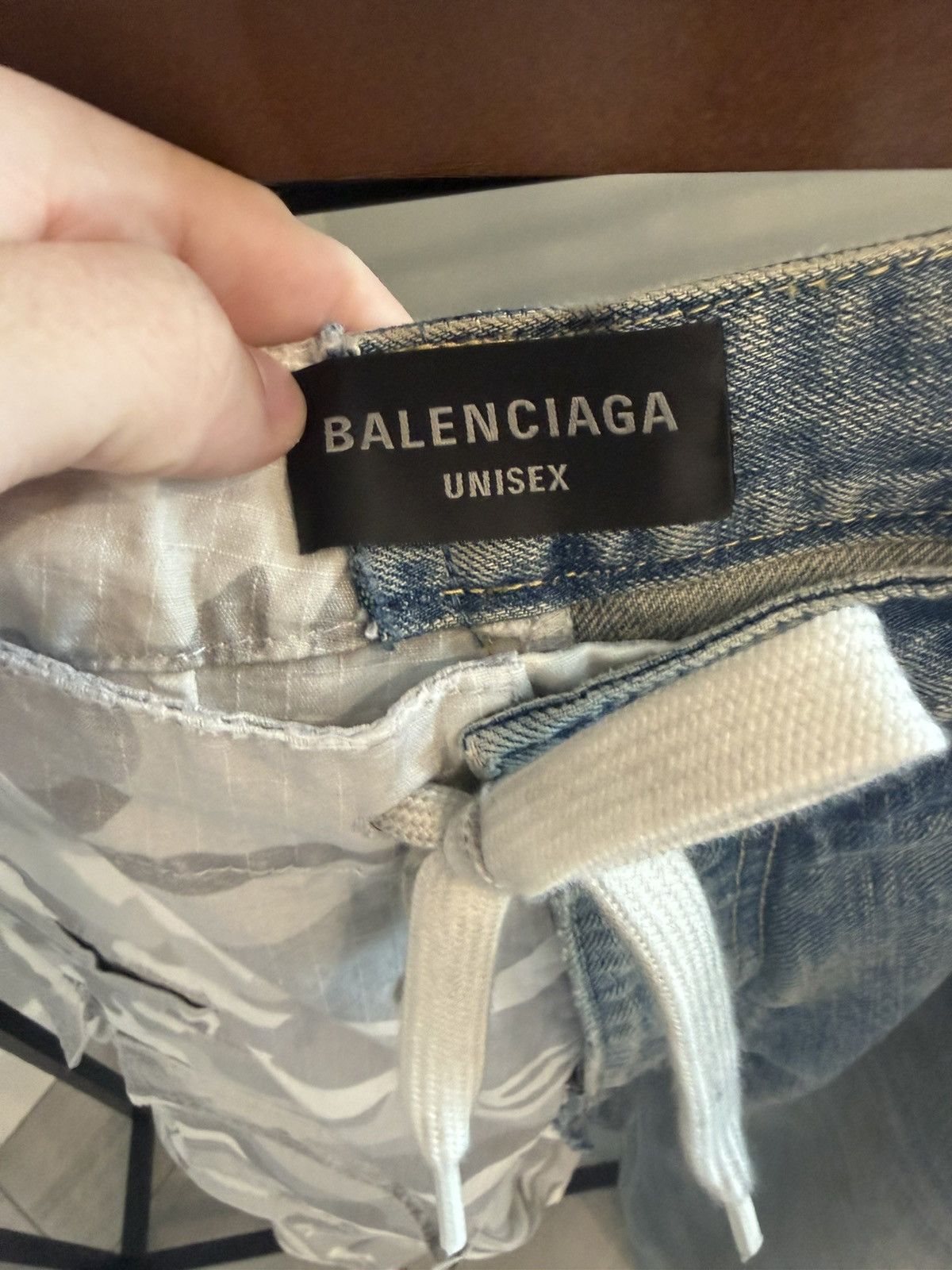 Balenciaga Balenciaga half denim half cargo pants in size xs Size US 34 / EU 50 - 4 Thumbnail