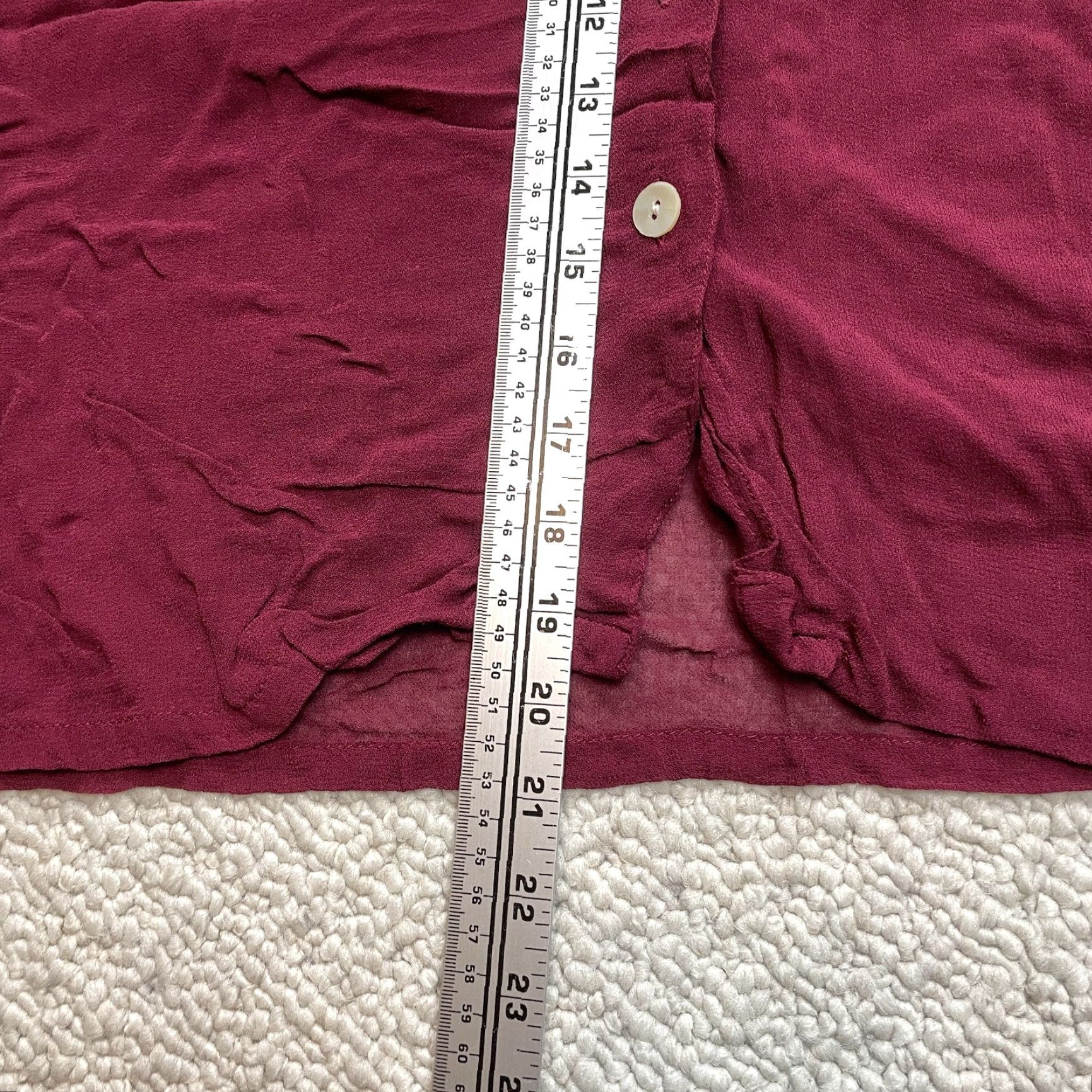 Vintage VINTAGE April Cornell Blouse Top Womens M Red Button Up Rayon Long Sleeve Size M / US 6-8 / IT 42-44 - 7 Thumbnail