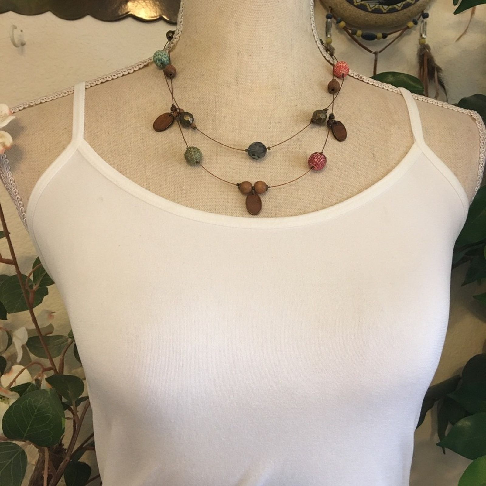 Jewelry Colorful beaded fish line necklace and earring set Size ONE SIZE - 4 Thumbnail