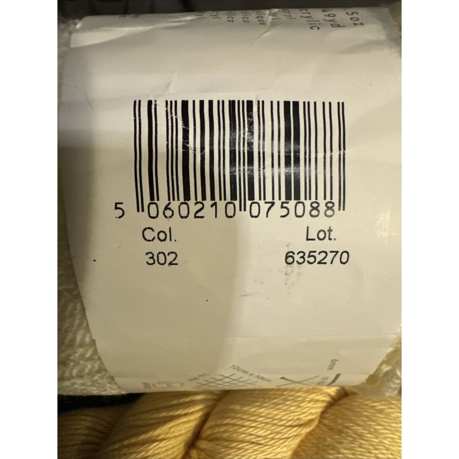 Vintage Lot of 5 Mixed Yellow Yarn Crochet Knitting Craft Yarn New O Size ONE SIZE - 7 Thumbnail
