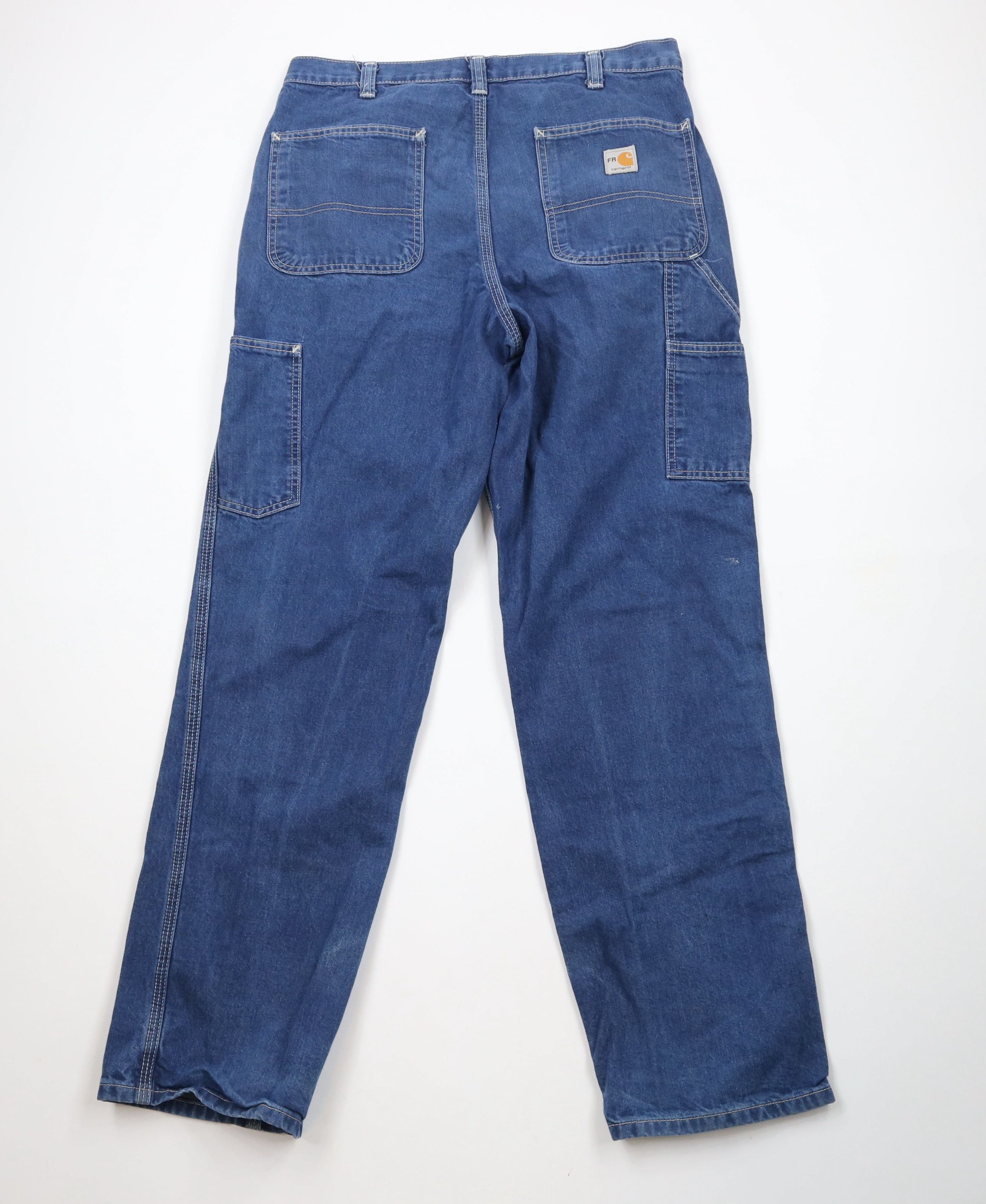 Carhartt × Vintage Vintage Carhartt FR Flame Resistant Wide Leg Dungaree Jeans Size US 34 / EU 50 - 12 Thumbnail