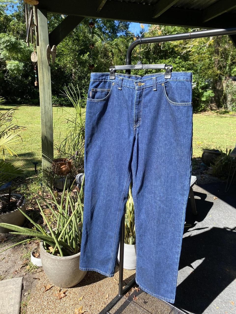 Carhartt Navy Blue Wash Vintage Carhartt Workwear 381-83 Jeans 38x32 Size US 38 / EU 54 - 2 Thumbnail