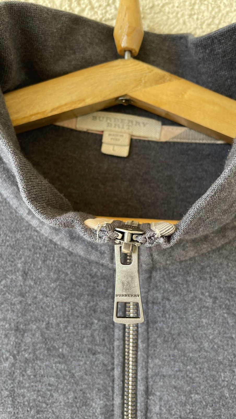Burberry × Vintage Burberry Brit Ribbed Knit Half Zip Pullover Sweater Blue Size US L / EU 52-54 / 3 - 3 Thumbnail