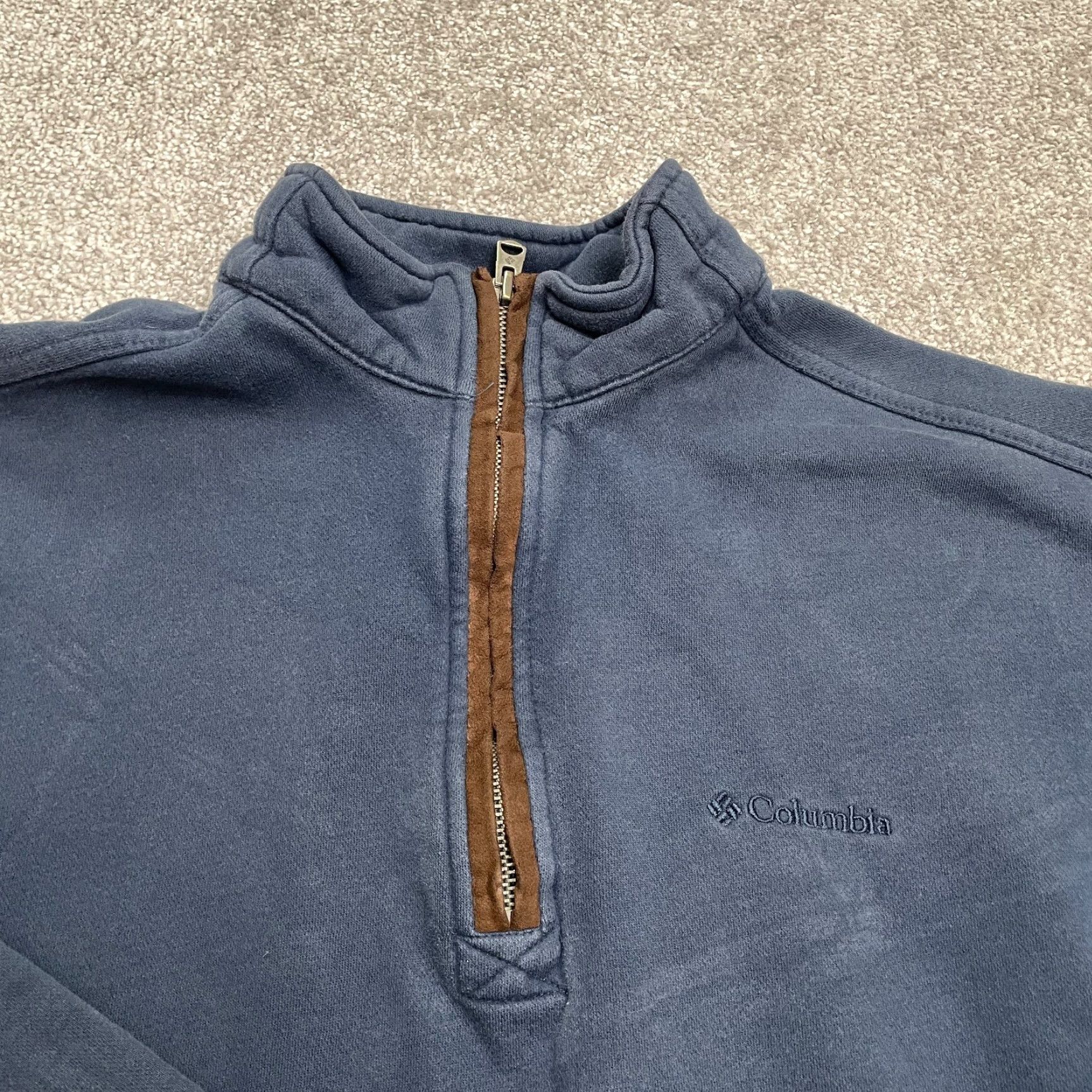 Vintage Columbia Hart Mountain Sweatshirt Mens Medium Blue Fleece 1/4 Zip Pullover Hiking Outdoor Shirt Size US M / EU 48-50 / 2 - 3 Thumbnail