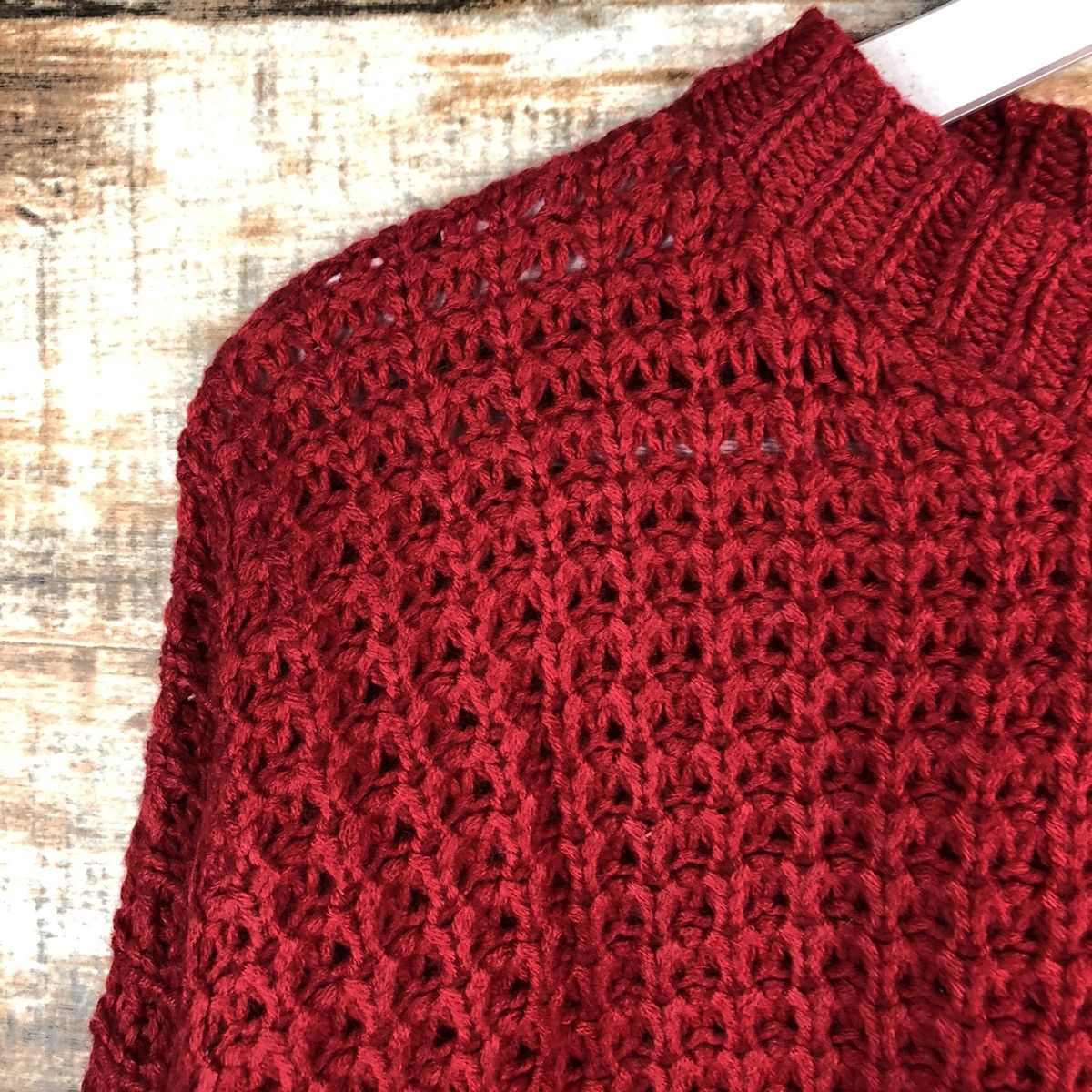 Vintage YPS Red ripped vintage crop top Knitwear #A1378 Size M / US 6-8 / IT 42-44 - 9 Thumbnail