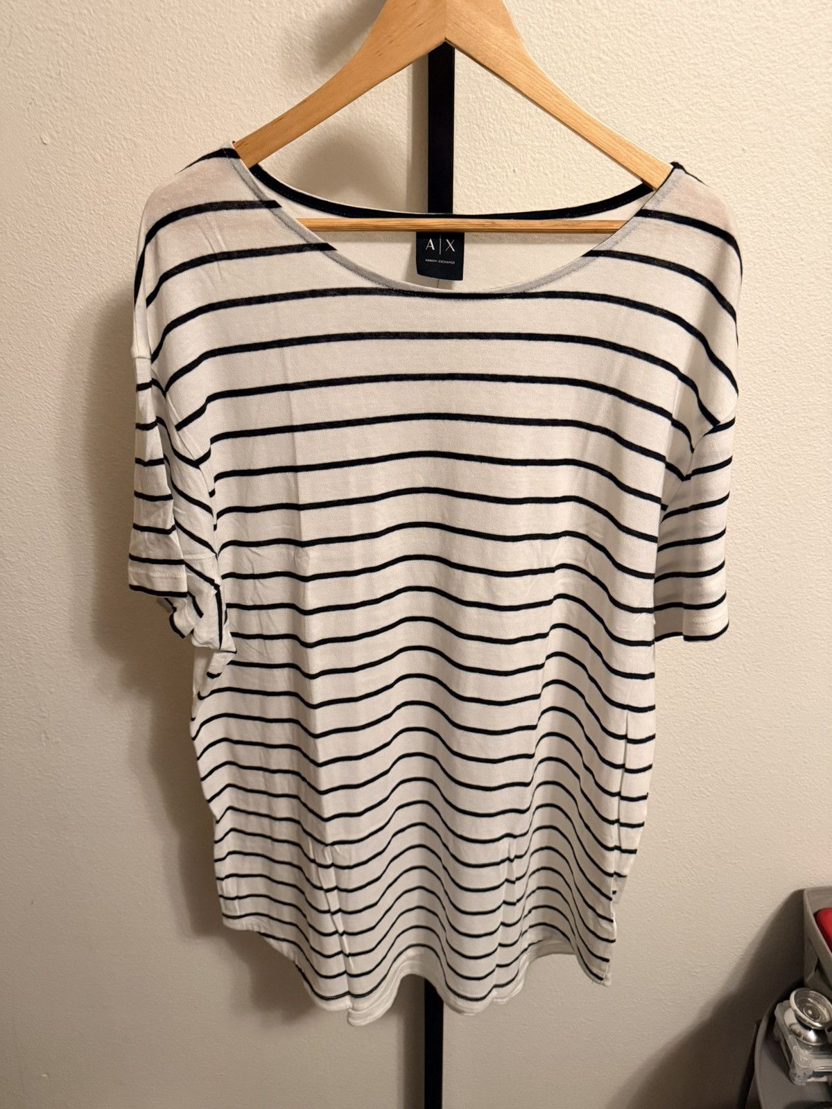 Armani Exchange Armani Exchange Striped T Shirt Size US XXL / EU 58 / 5 - 1 Thumbnail