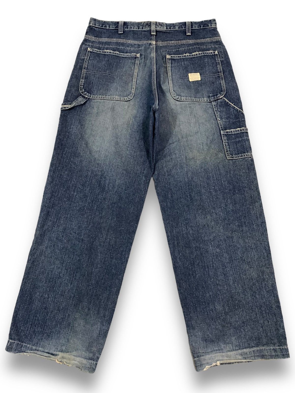 JNCO Vintage Japanese Big John Baggy Distressed Carpenter Jeans Size US 34 / EU 50 - 2 Thumbnail