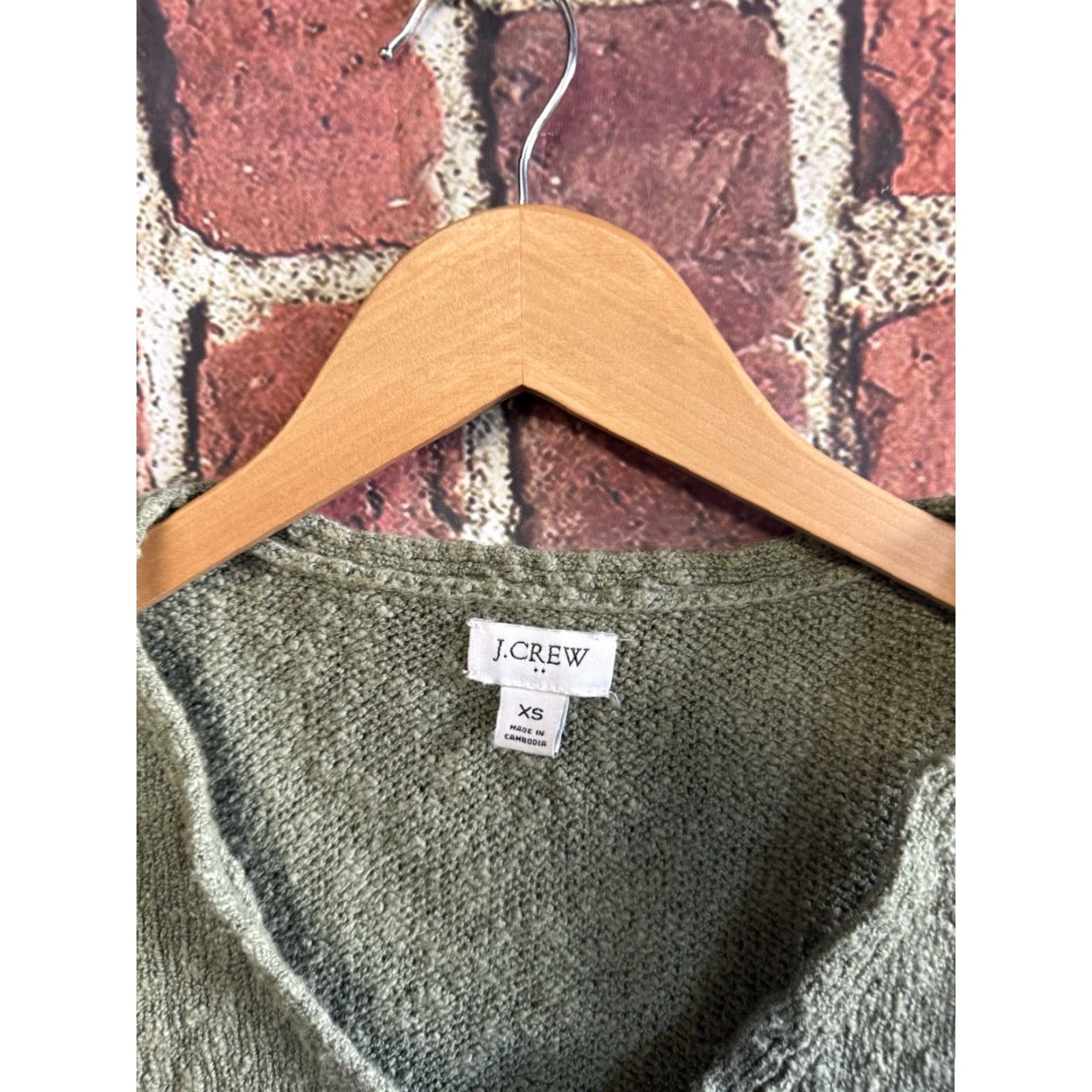 J.Crew J.CREW Womens Green Knit Sleeveless Tank Top Shirt Cropped XS NWOT Size XS / US 0-2 / IT 36-38 - 3 Thumbnail