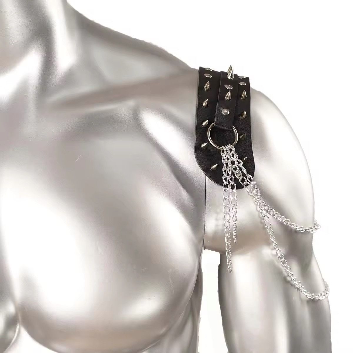 Other Spiked Shoulder Armour Unisex Leather Size ONE SIZE - 4 Thumbnail