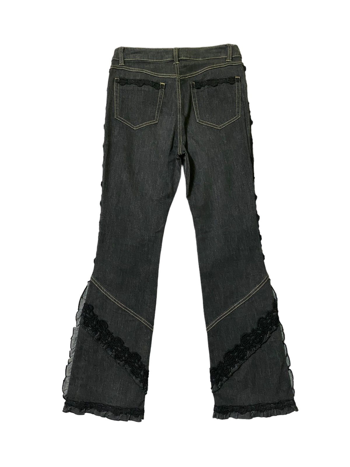 Hysteric Glamour × If Six Was Nine × Japanese Brand Flared Pink House Lace button Leg Design Denim Pant Size US 26 / EU 42 - 2 Thumbnail