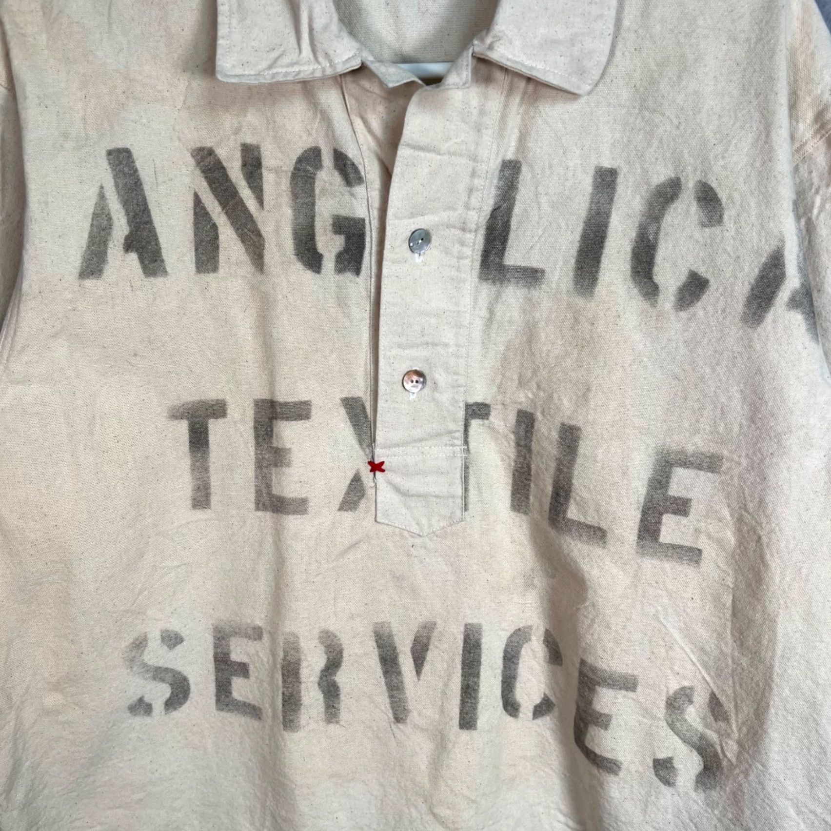 Vintage VINTAGE KPC Shirt Womens Medium Beige Textile Long Sleeve Button Collar Size M / US 6-8 / IT 42-44 - 4 Thumbnail