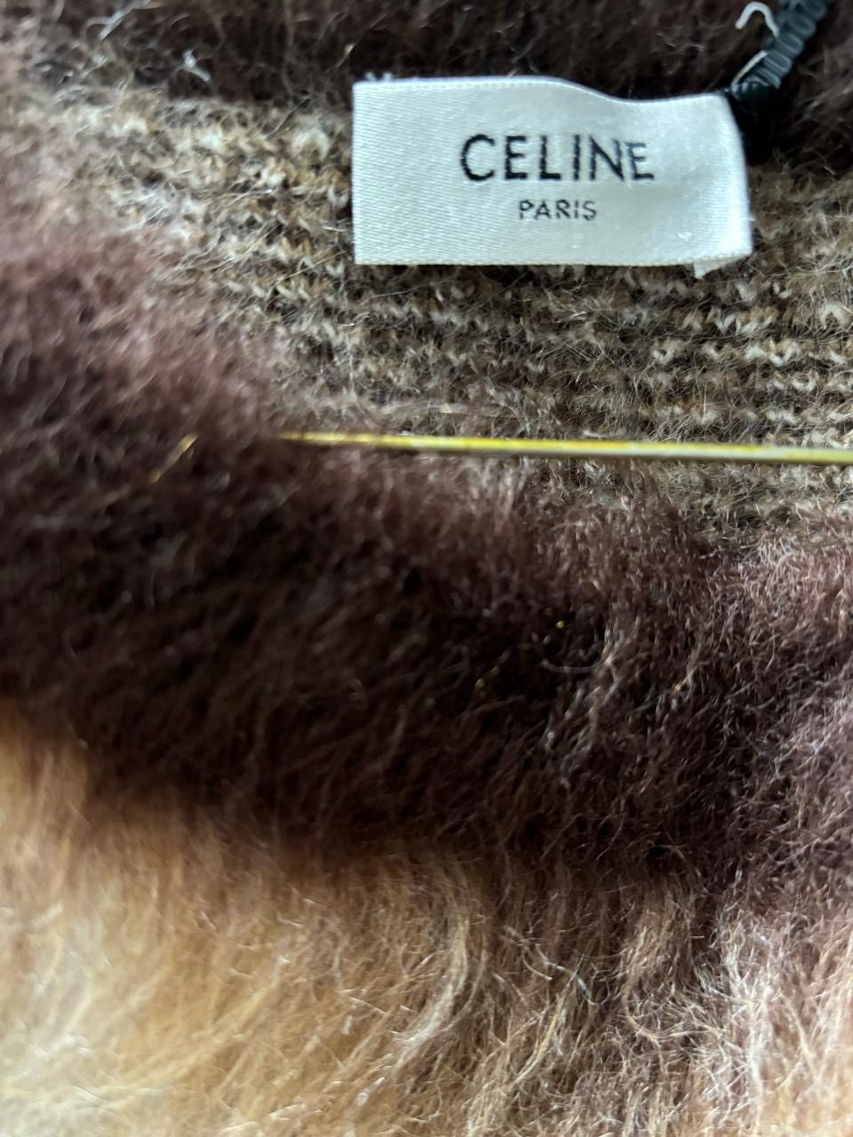 Celine Brushed Boxy Cropped Mohair Sweater in brown Size US L / EU 52-54 / 3 - 3 Thumbnail