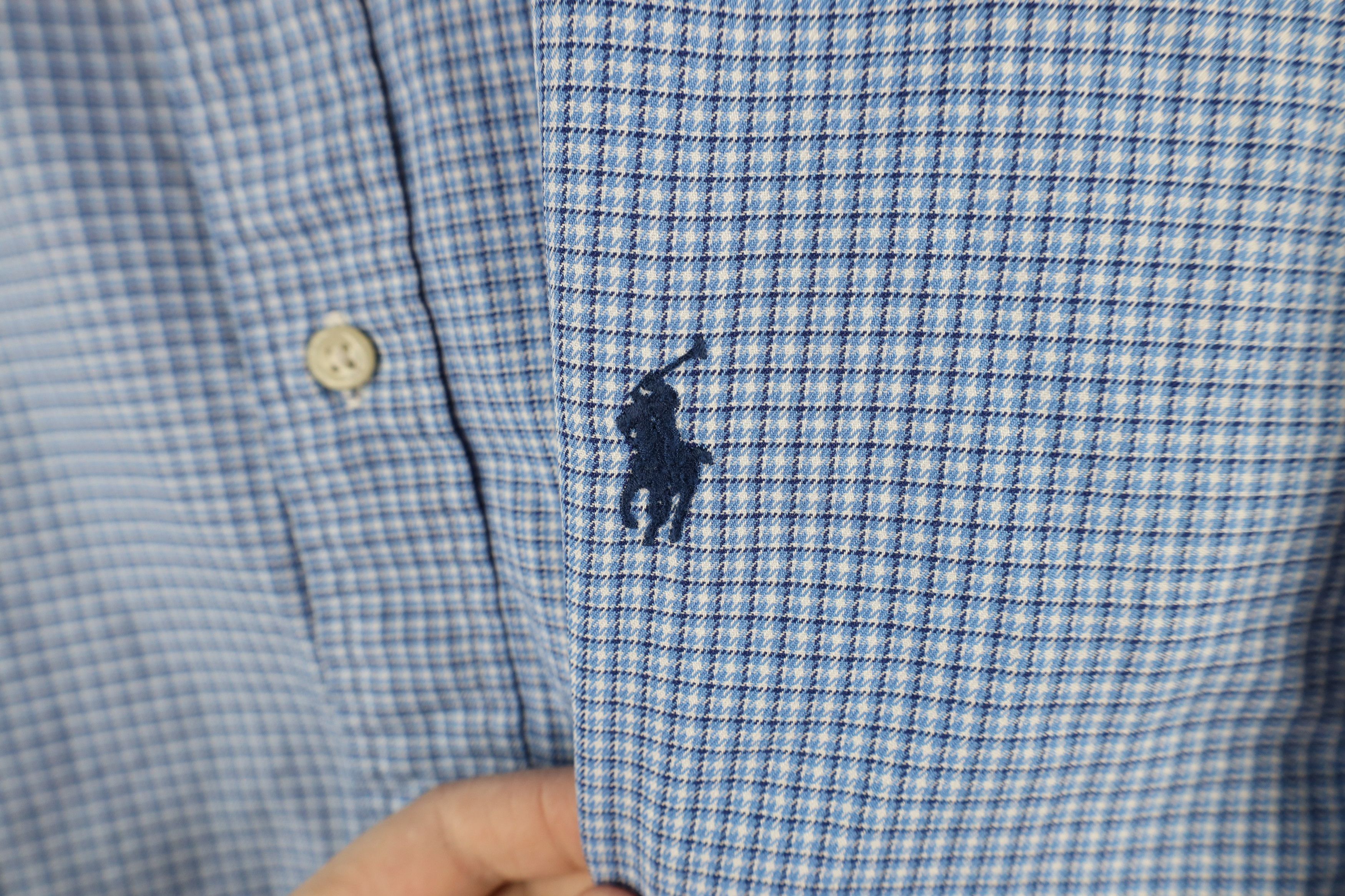 Ralph Lauren × Vintage Vintage 90s Ralph Lauren Collared Button Down Shirt Blue Size US XXL / EU 58 / 5 - 4 Thumbnail