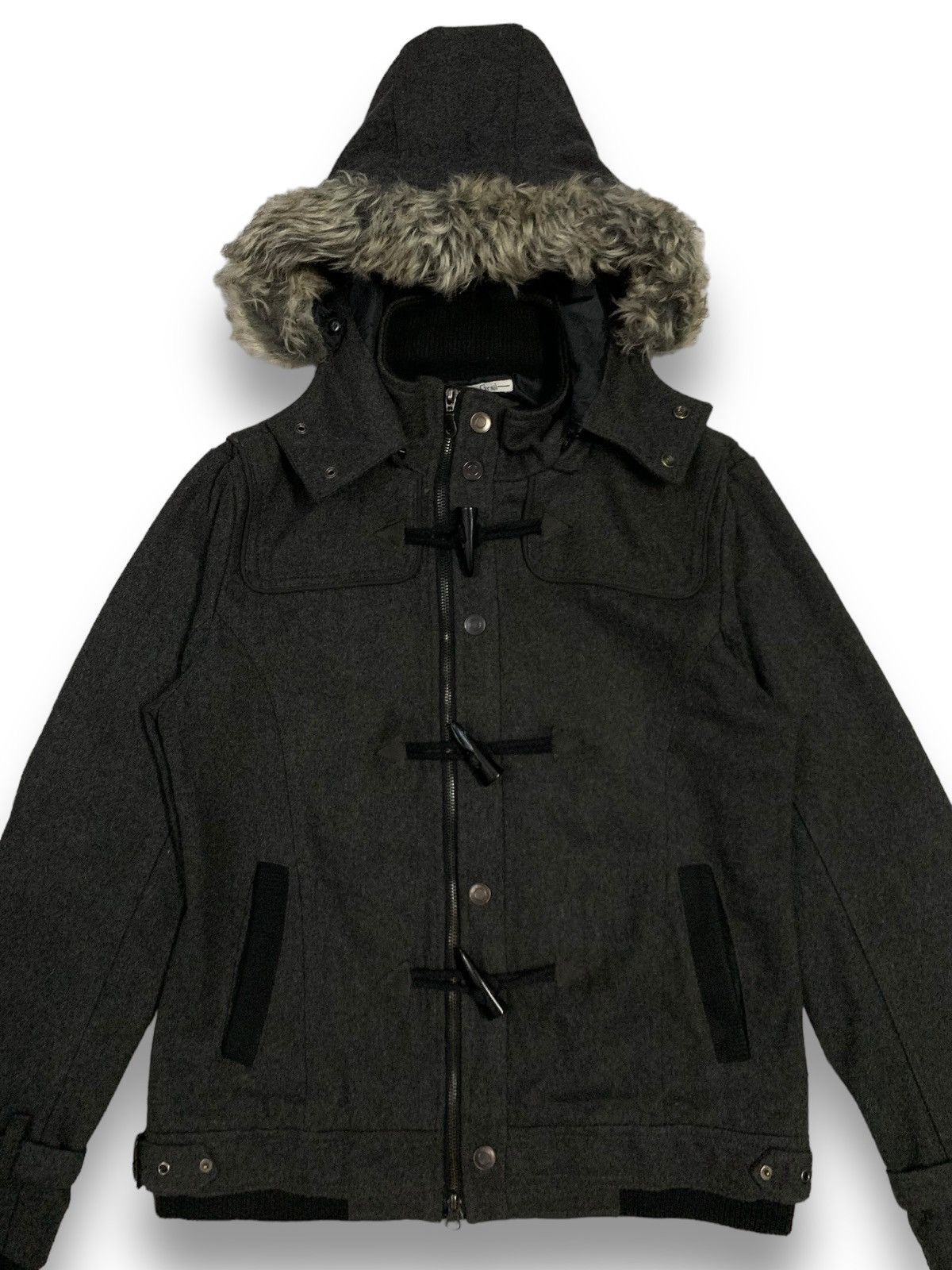 If Six Was Nine Growth by Grail Faux Fur Hooded Punk Style Duffle Jacket Size US M / EU 48-50 / 2 - 4 Thumbnail