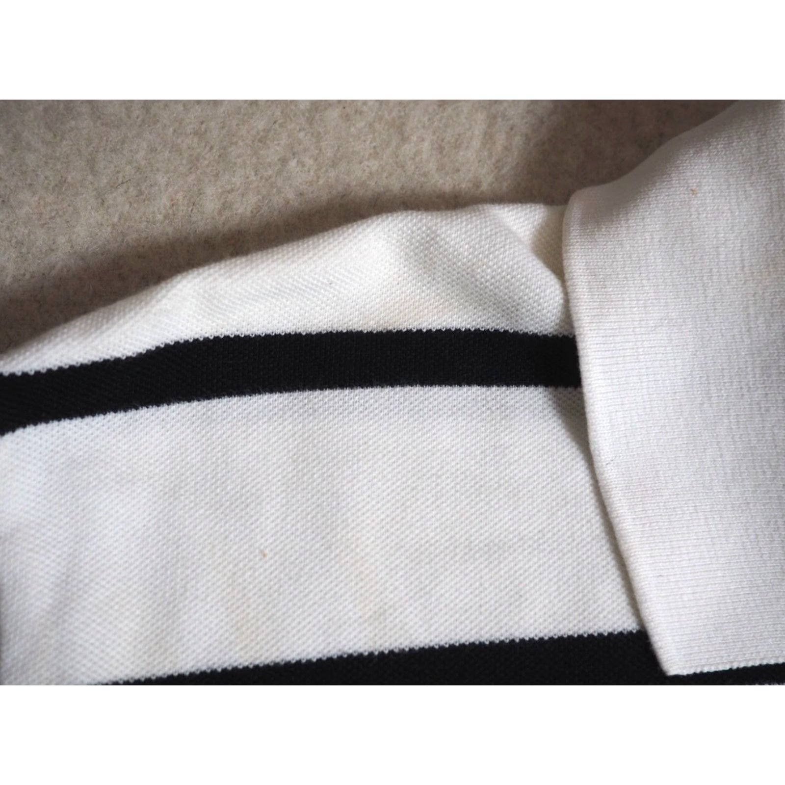 Polo Ralph Lauren VTG Polo Ralph Lauren Polo Shirt White Black Striped Horse Pony Logo Mens L 90s Vintage Casual Shirt Size US L / EU 52-54 / 3 - 6 Thumbnail