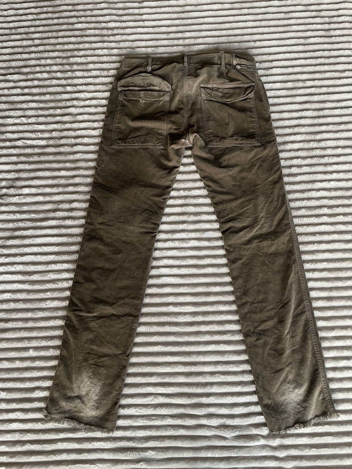 Rick Owens Double Layer Aircut Velvet Pants Size US 32 / EU 48 - 3 Thumbnail