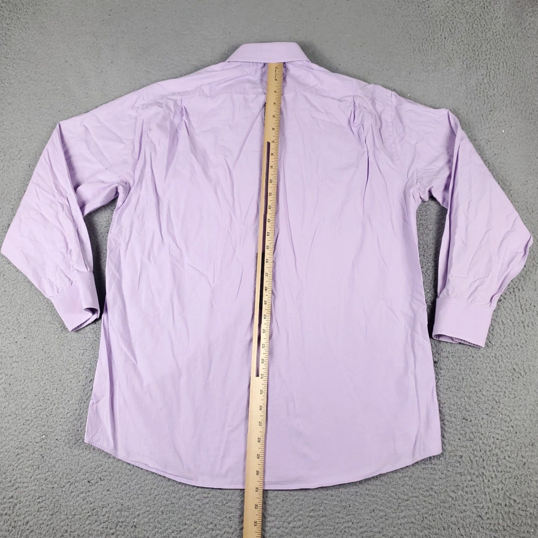 Tommy Hilfiger Tommy Hilfiger Dress Shirt Mens 16 Purple Long Sleeve Button Up Collared 100% Cotton Classic American Modern Preppy Brand Mens Clothing Size 42R - 3 Thumbnail