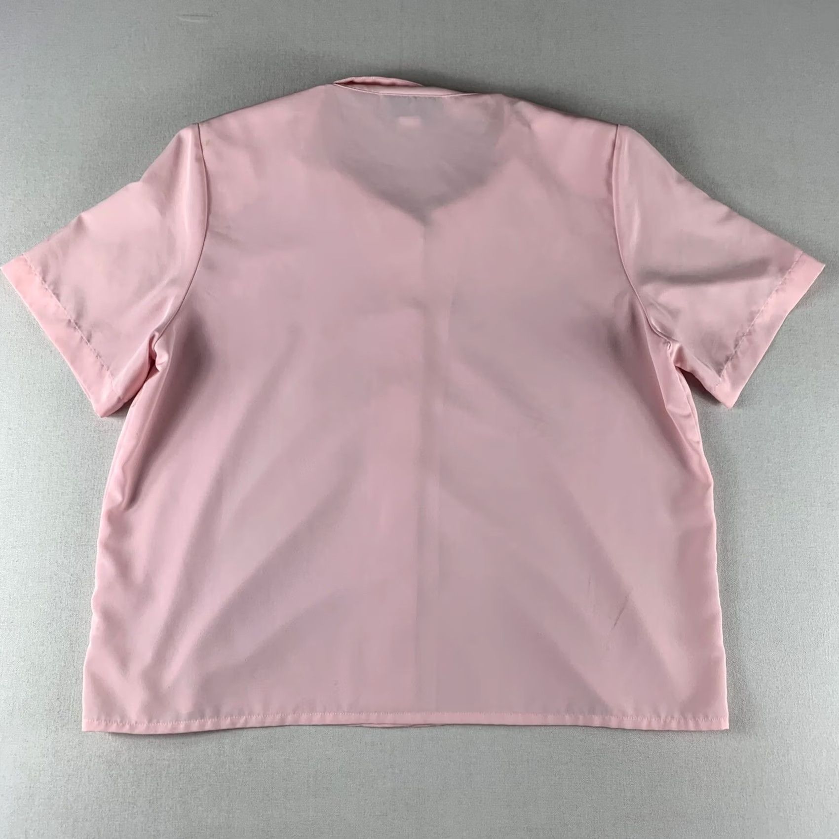 Pinko SARAH BENTLEY PINK BUTTON UP SHIRT WOMENS PL SHORT SLEEVE COLLAR (SHOULDER PADS) Size L / US 10 / IT 46 - 5 Thumbnail