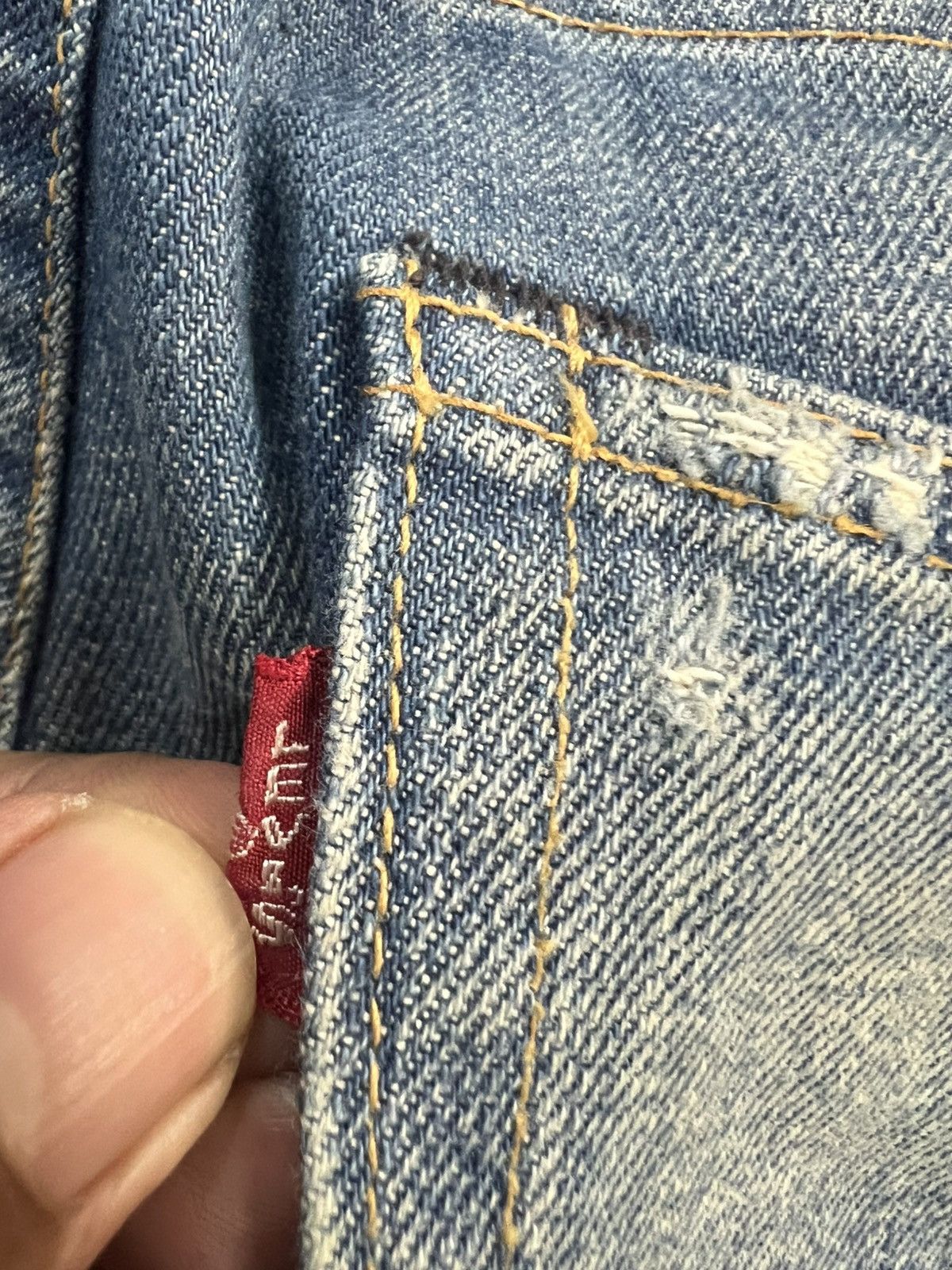 Levi's Vintage Levis 501 Big E Distressed Denim Jeans Size US 30 / EU 46 - 10 Thumbnail