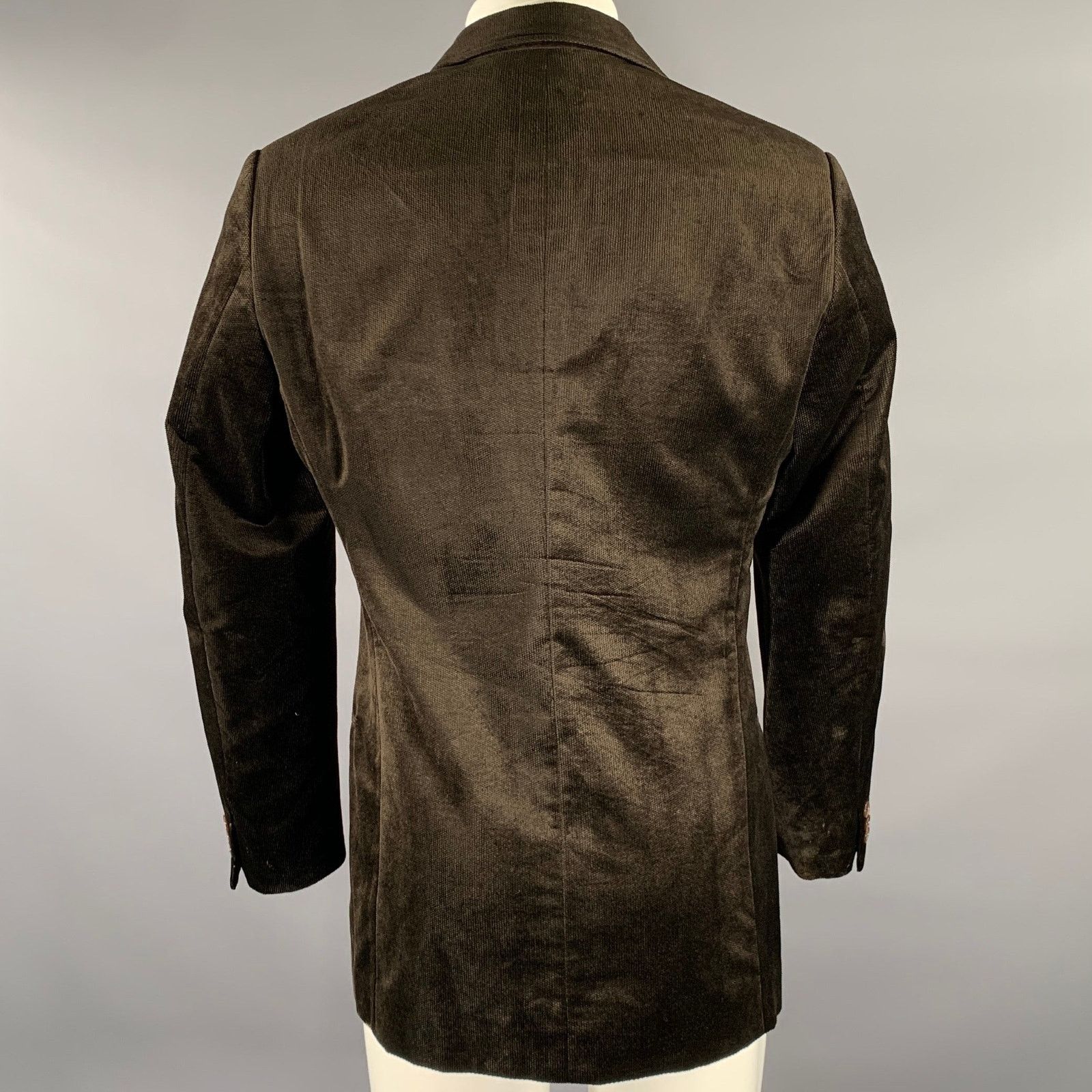 Armani Collezioni ARMANI COLLEZIONI 38 Brown Corduroy Cotton Rayon Sport Coat Size 38R - 4 Thumbnail