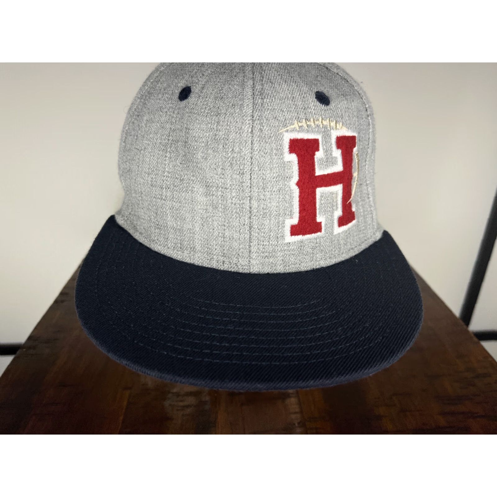 Vintage Otto Football Hat Cap - Baseball Cap - Gray Wool/Acrylic Blend - One Size - Unisex Adults - Adjustable - Sports Logo - 90s Theme? Size ONE SIZE - 3 Thumbnail