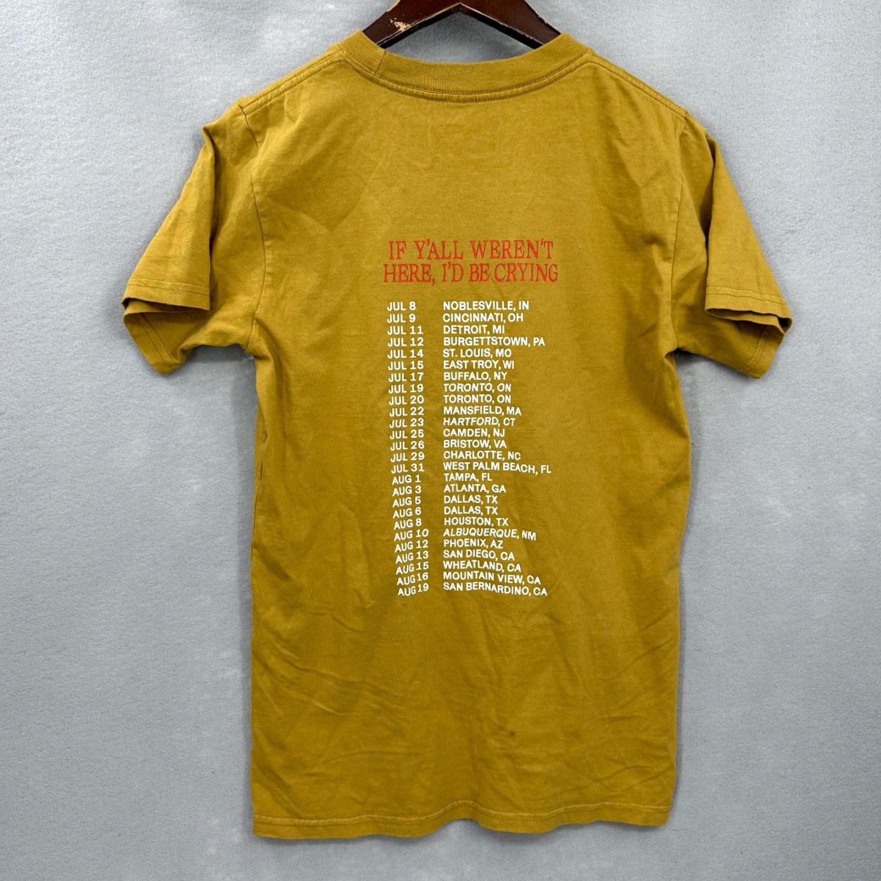 Vintage Post Malone T-Shirt Mens S Yellow 2023 Concert Truck Crew Neck Cotton Jersey Short Sleeve Shirt Mens Yellow 2023 Concert Size US S / EU 44-46 / 1 - 7 Thumbnail