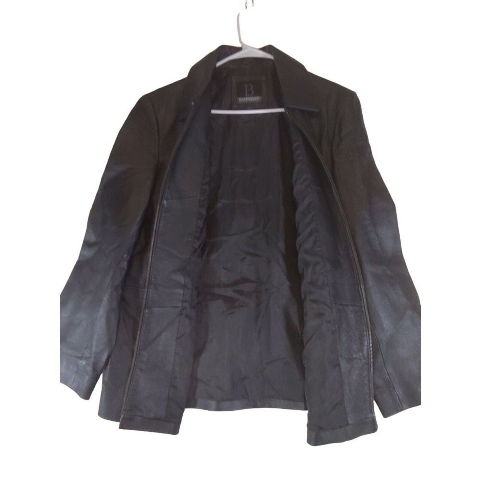Leather B By BERNARDO Genuine Leather Jacket Womens Sz Large Black Size L / US 10 / IT 46 - 13 Thumbnail