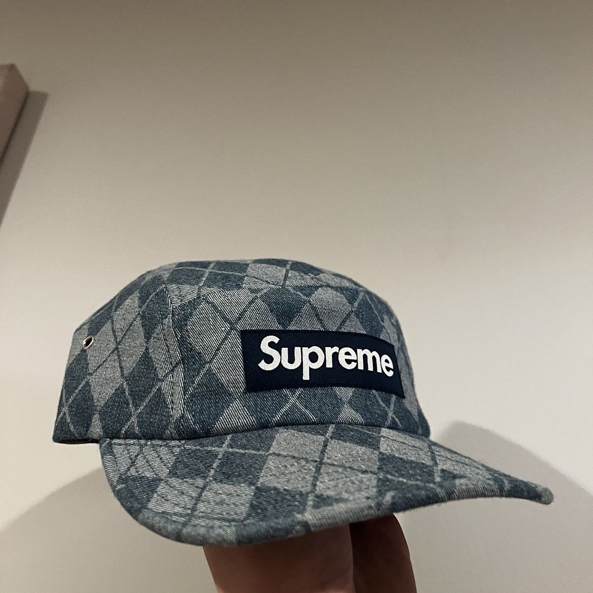 Supreme Supreme Denim Argyle Camp Cap Size ONE SIZE - 5 Thumbnail