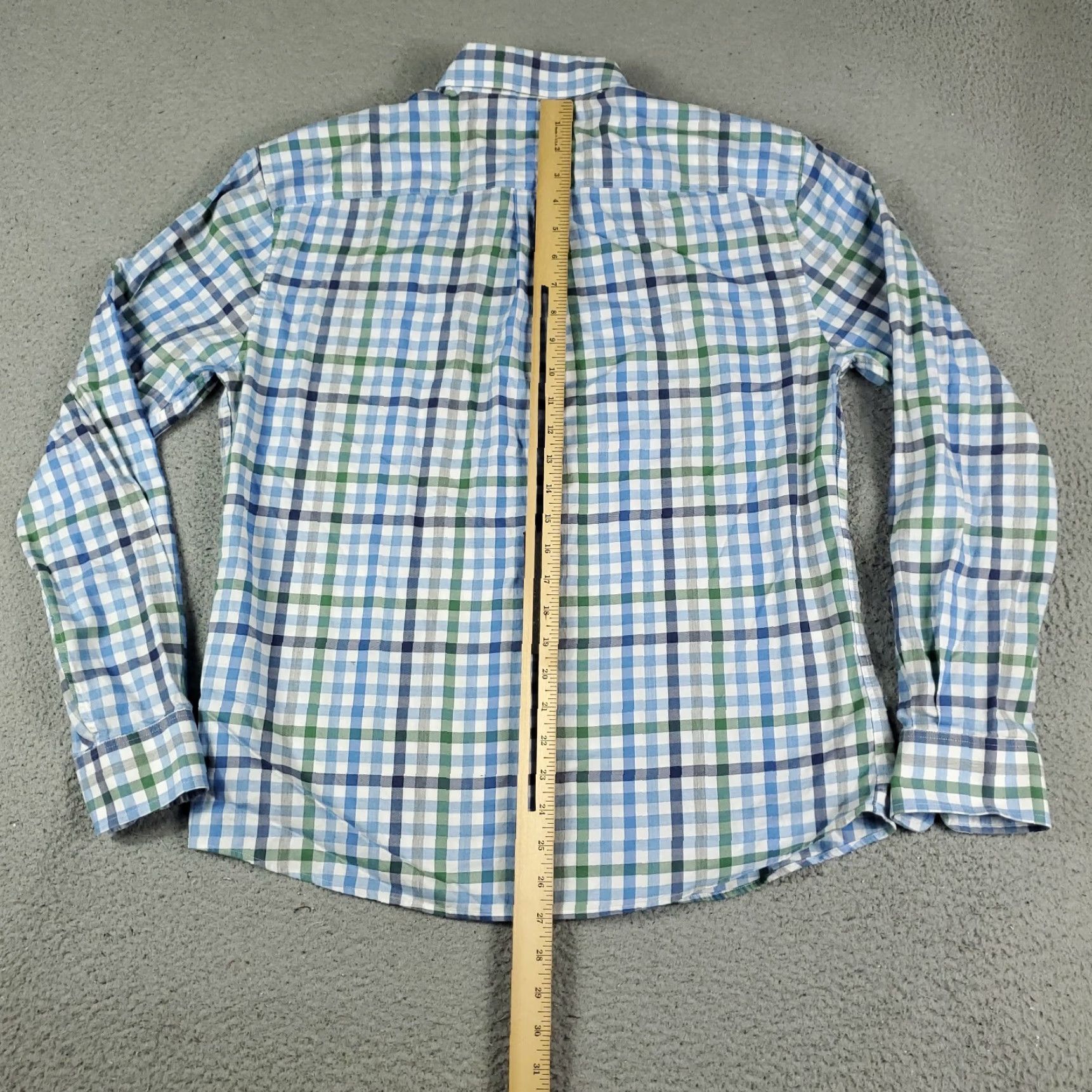 johnnie-O Johnnie O Blue Check Button-Up Shirt Mens Medium Long Sleeve Casual Size US M / EU 48-50 / 2 - 4 Thumbnail