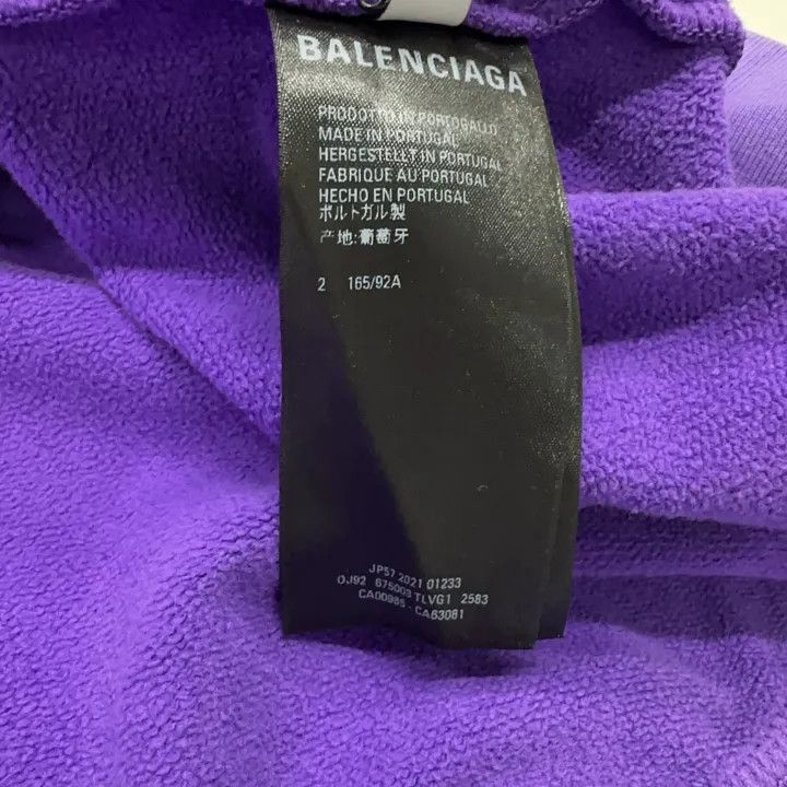 Balenciaga Balenciaga SS22 Purple Hooded Sweatshirt 0079-2507 Size M / US 6-8 / IT 42-44 - 5 Thumbnail