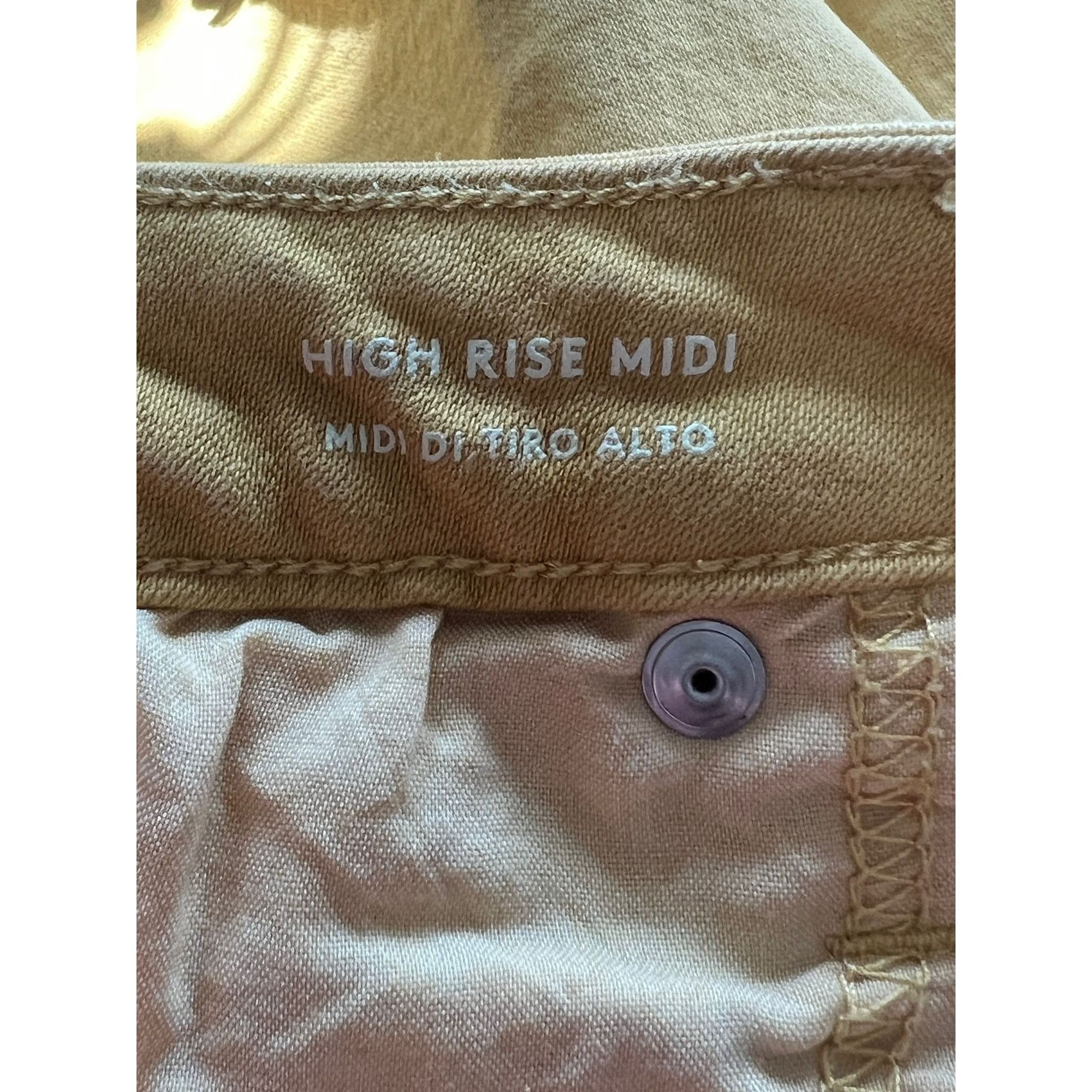 Other Universal Thread High Rise Midi Shorts Denim Mustard Yellow Size 29" - 5 Thumbnail