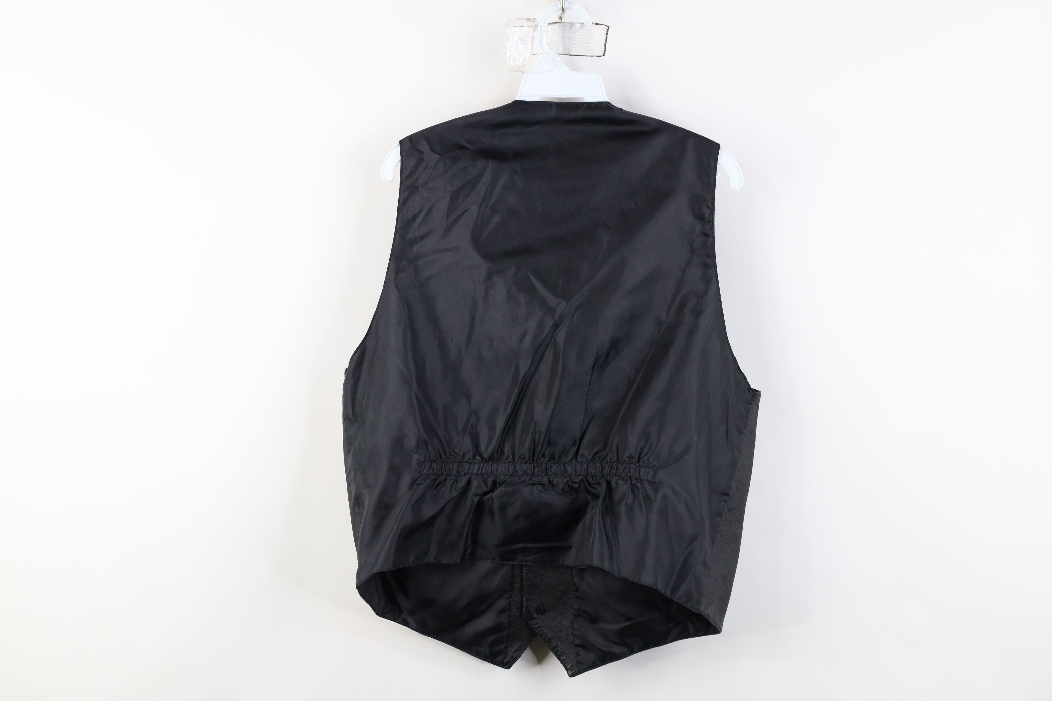 Vintage Vintage 90s Streetwear Button Leather Suit Vest Jacket Black Size US XL / EU 56 / 4 - 12 Thumbnail