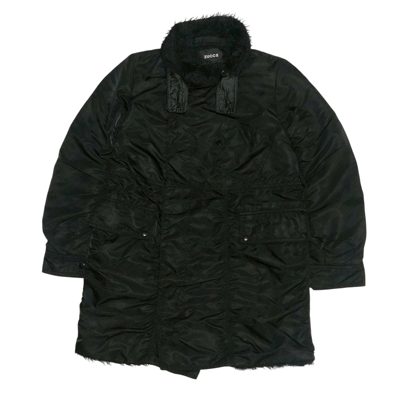 ZUCCA by Issey Miyake Faux Fur Lined Parka Jacket