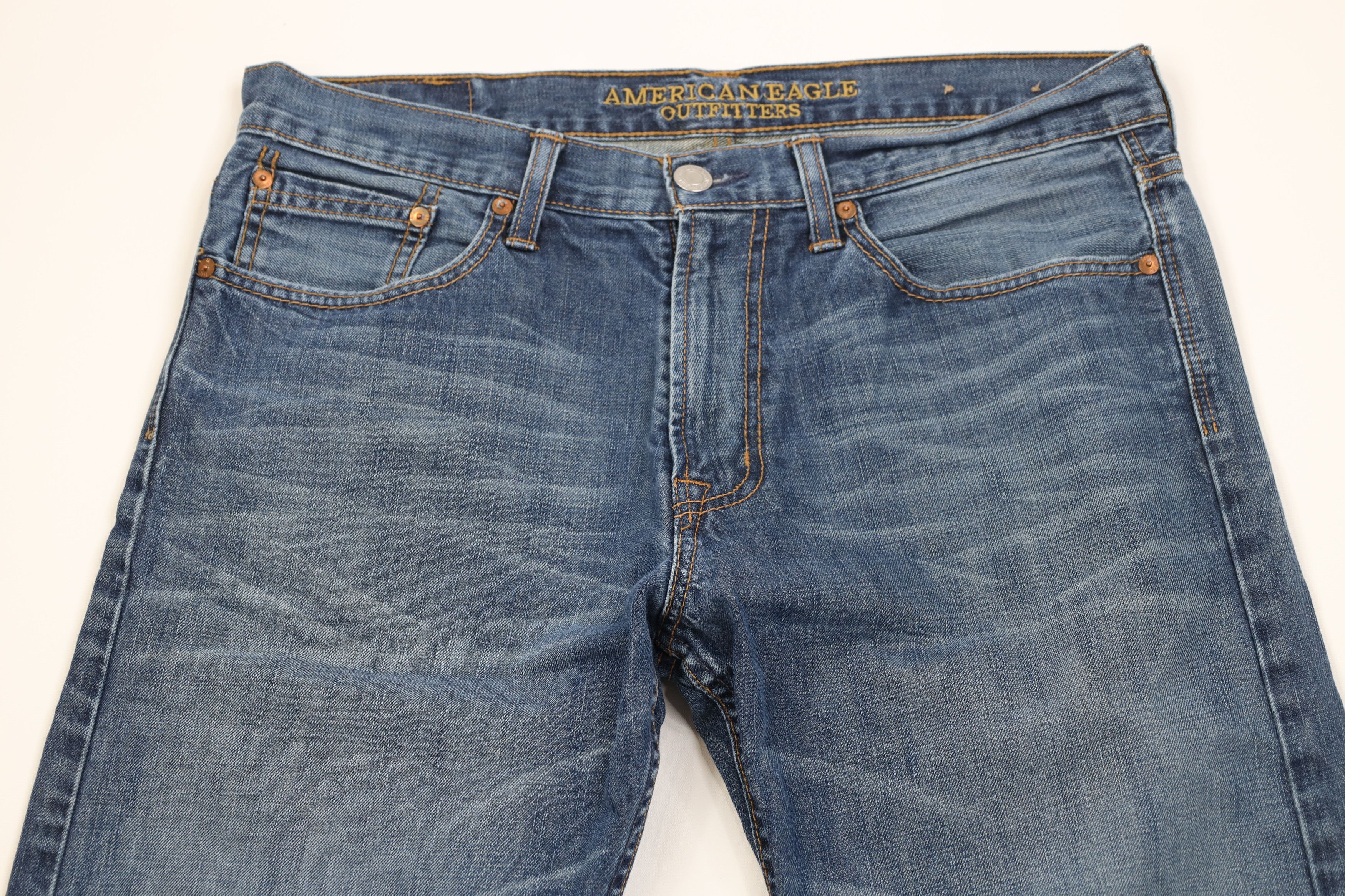 American Eagle Outfitters Vintage Y2K American Eagle Outfitters Straight Denim Jeans Size US 34 / EU 50 - 2 Thumbnail