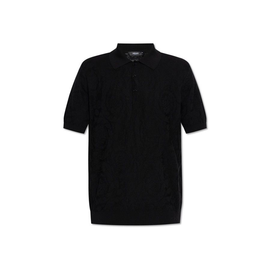 Versace VERSACE Barocco Pattern Black Polo Shirt New & Authentic (Me Size US S / EU 44-46 / 1 - 1 Preview