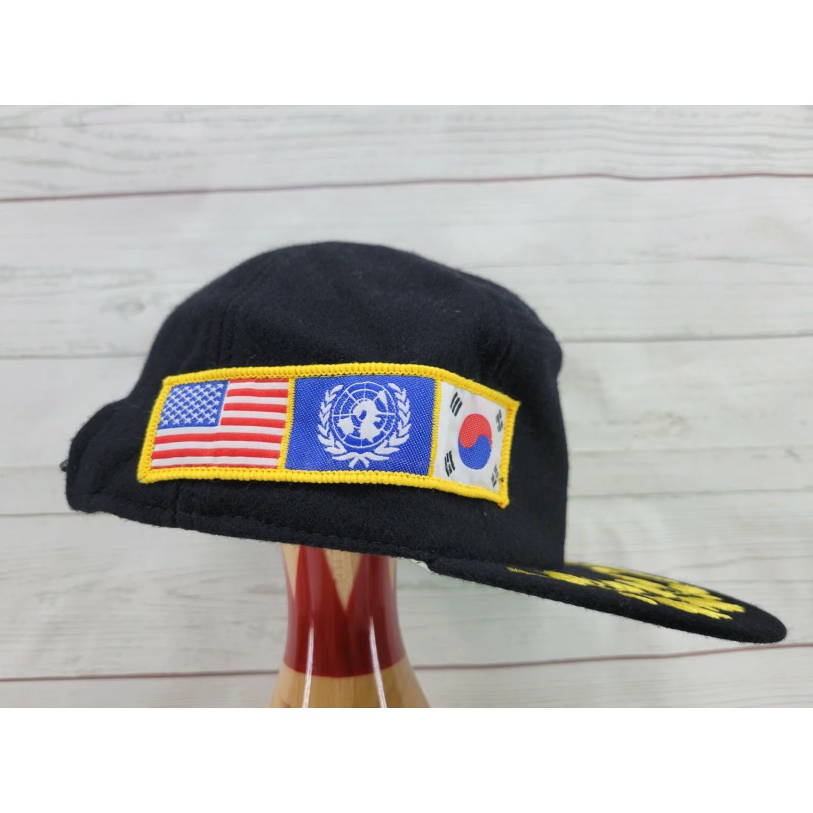Vintage VINTAGE Unbranded Men's Snapback PANMUNJOM Embroidered Baseball Hat, Adjustable, Black, Baseball Cap, Embroidered, G13 Size ONE SIZE - 4 Thumbnail