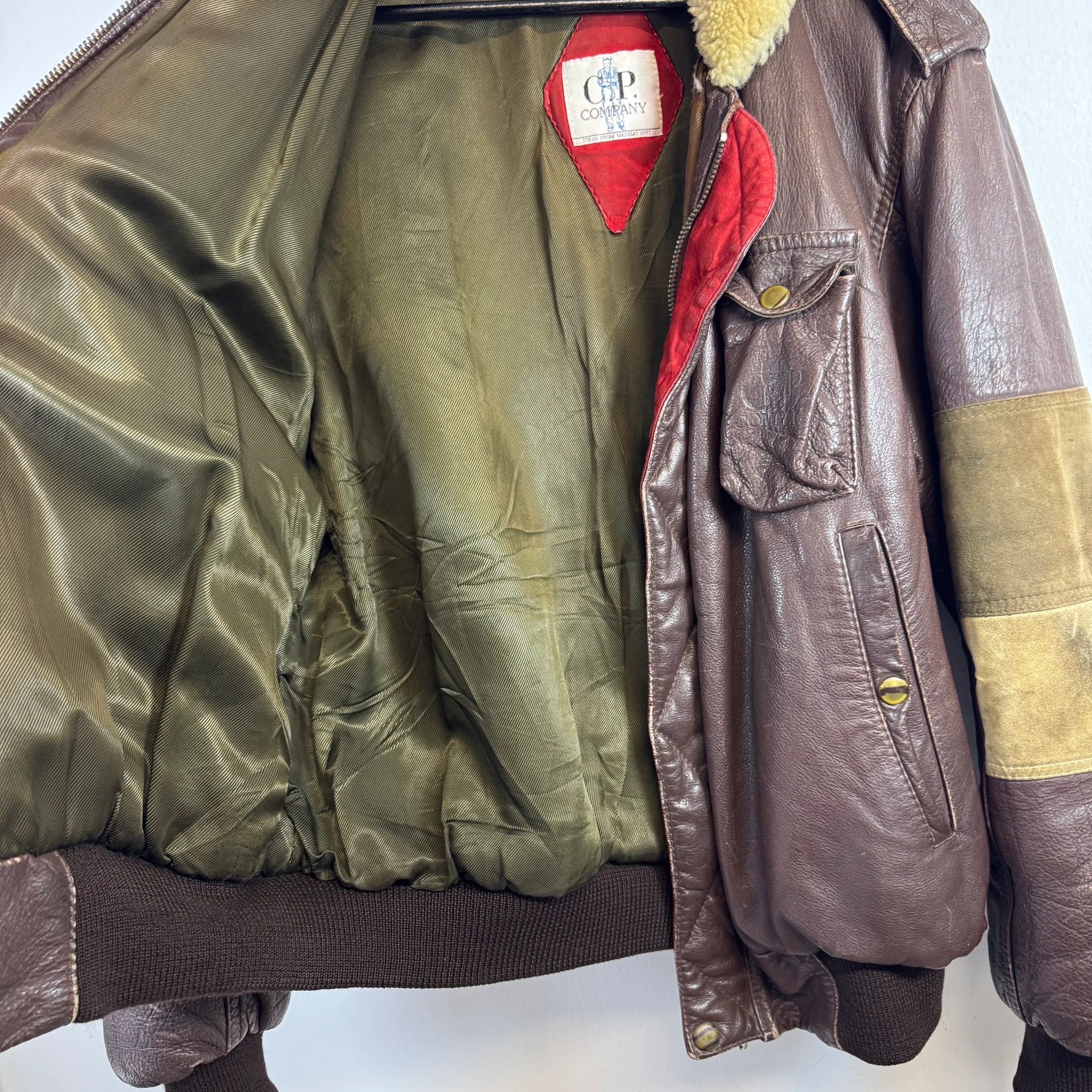 C.P. Company C.P. COMPANY Vintage 1980s Dutch Police Leather Jacket Size US M / EU 48-50 / 2 - 10 Thumbnail