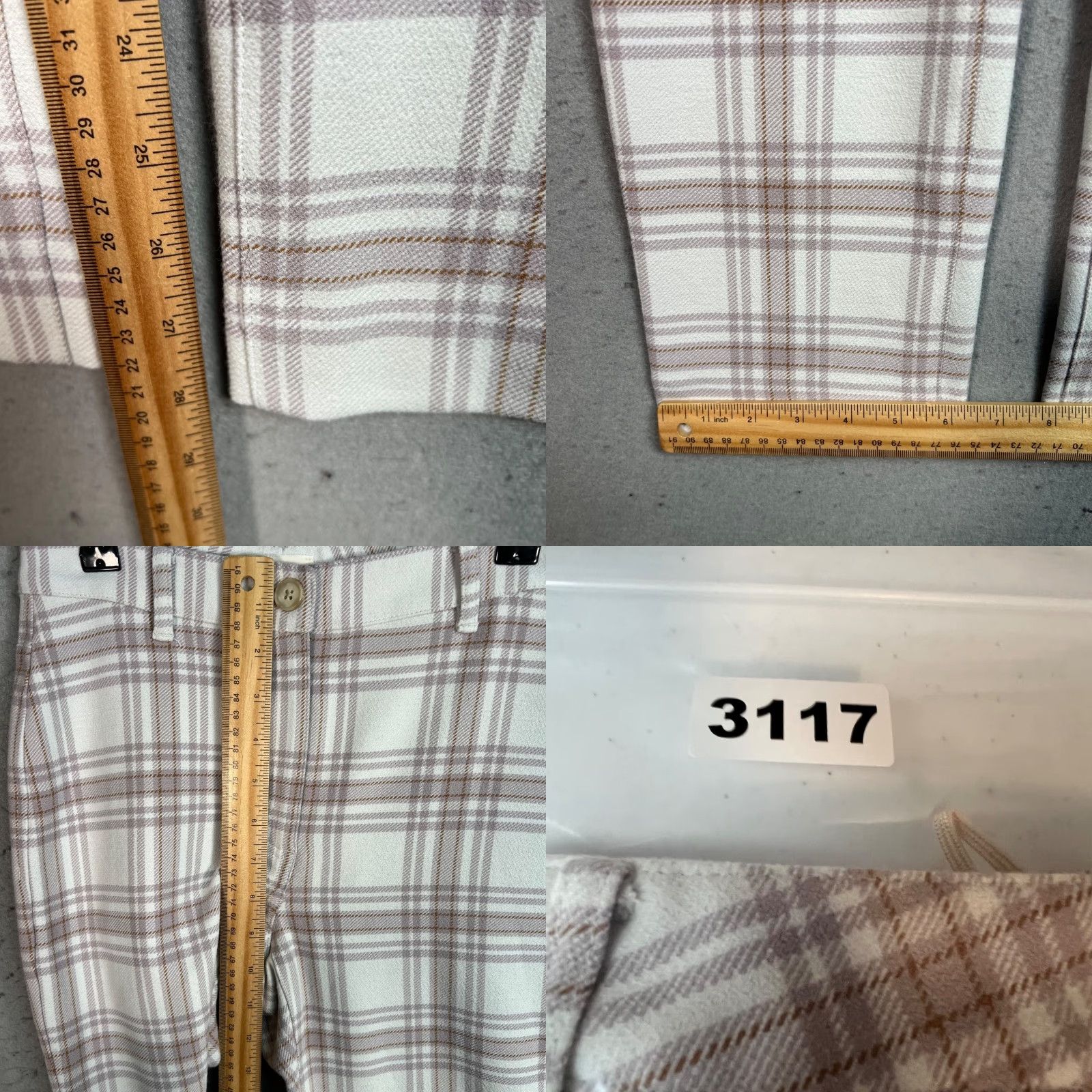 Vintage Wilfred Trousers Womens Size 2 Beige & Pink Plaid High-Waisted Size 26" / US 2 / IT 38 - 8 Thumbnail
