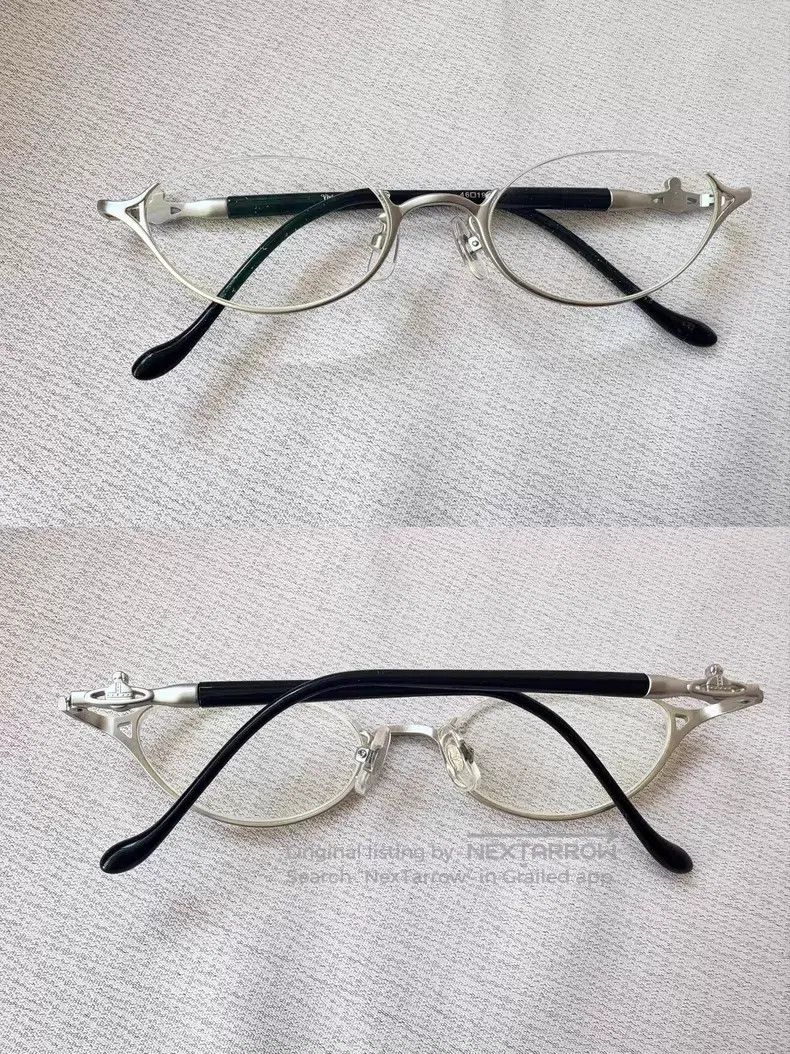 Vivienne Westwood Vivienne Westwood Silver Saturn half-frame glasses Size ONE SIZE - 5 Thumbnail