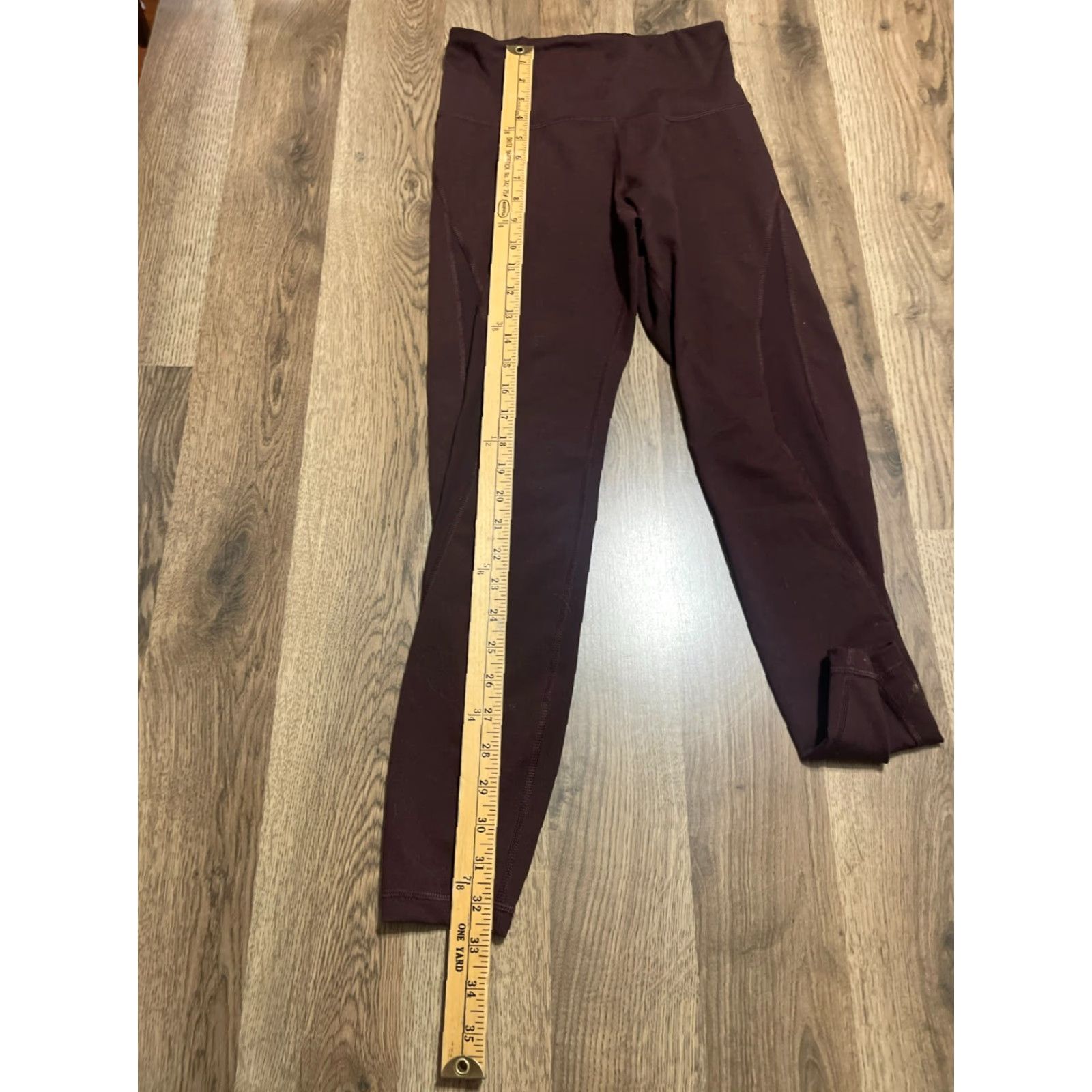 Old Navy Old Navy Leggings Women's Size Small Maroon Pull On Elevate Go-Dry Activewear Size 28" / US 6 / IT 42 - 5 Thumbnail
